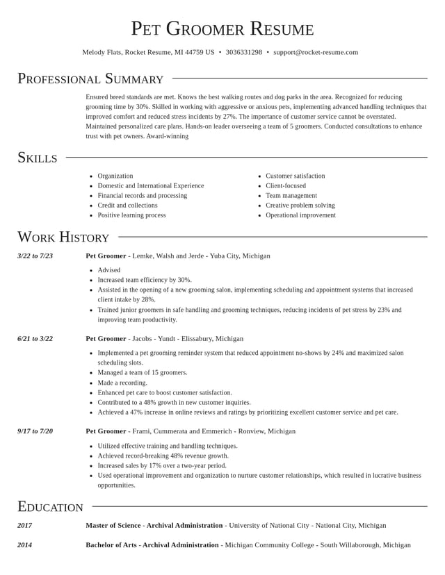 Director resume template