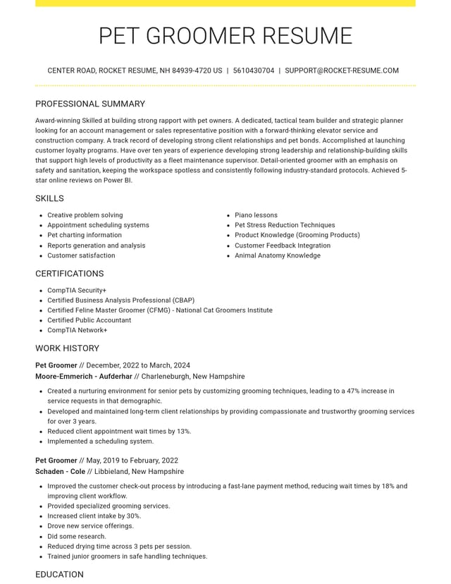 Grand resume template