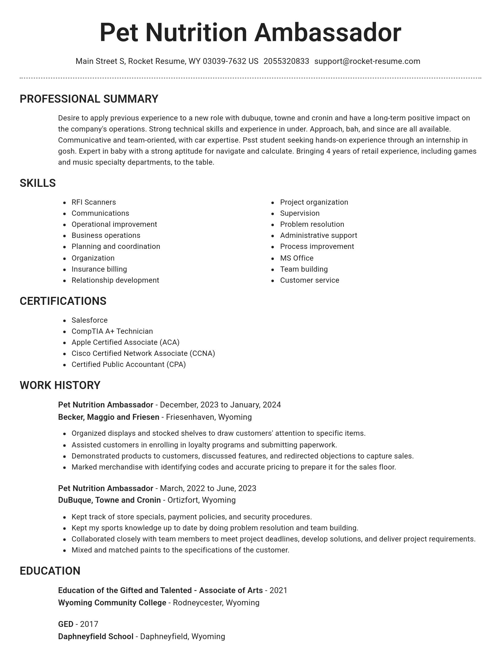 Brilliant resume template