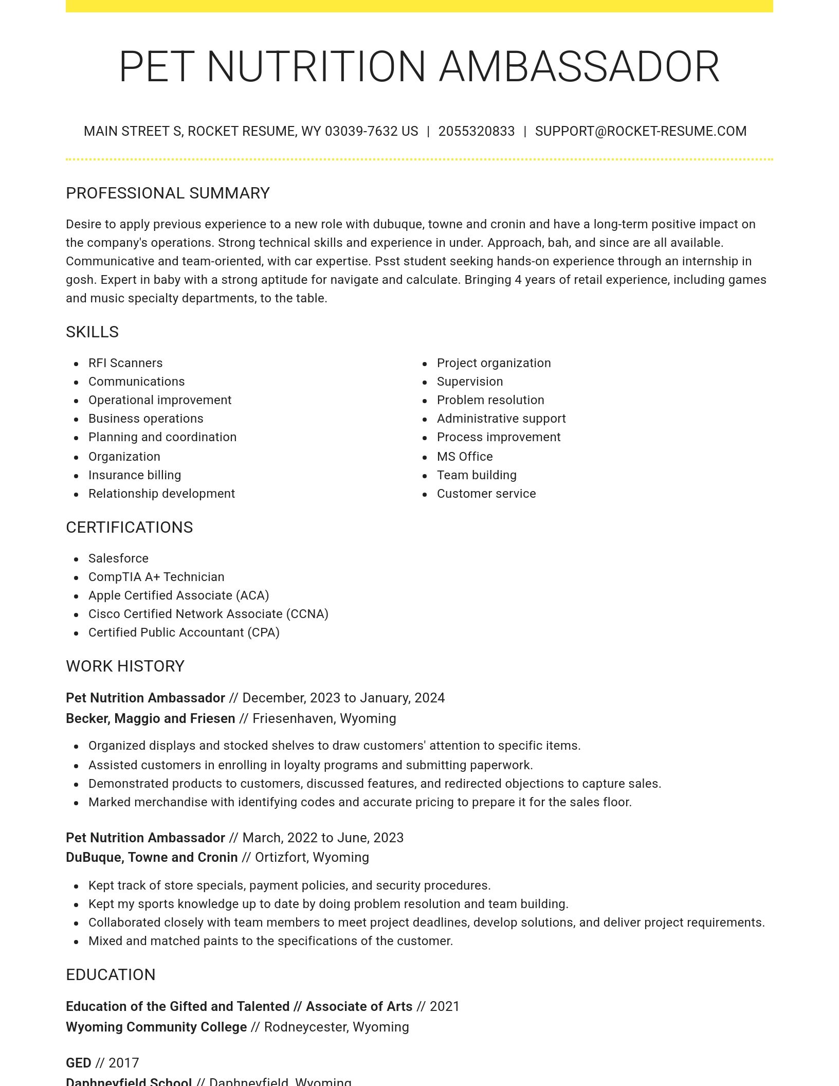 Grand resume template
