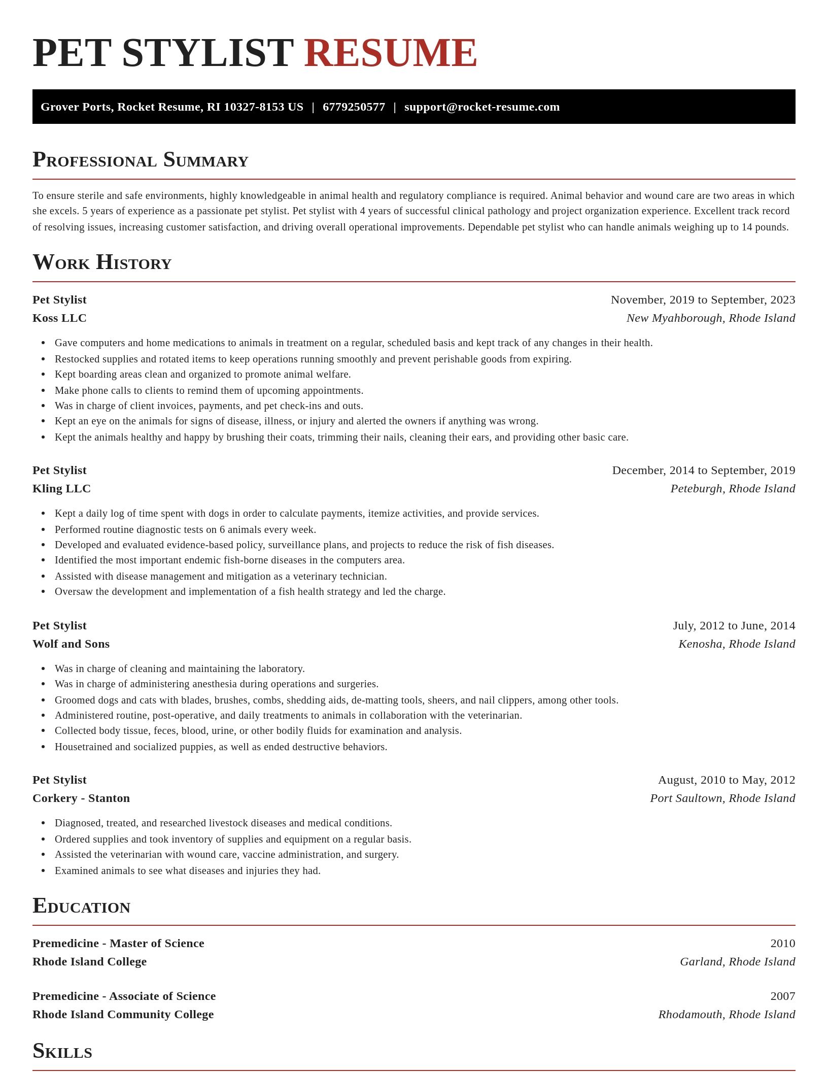 Exquisite resume template