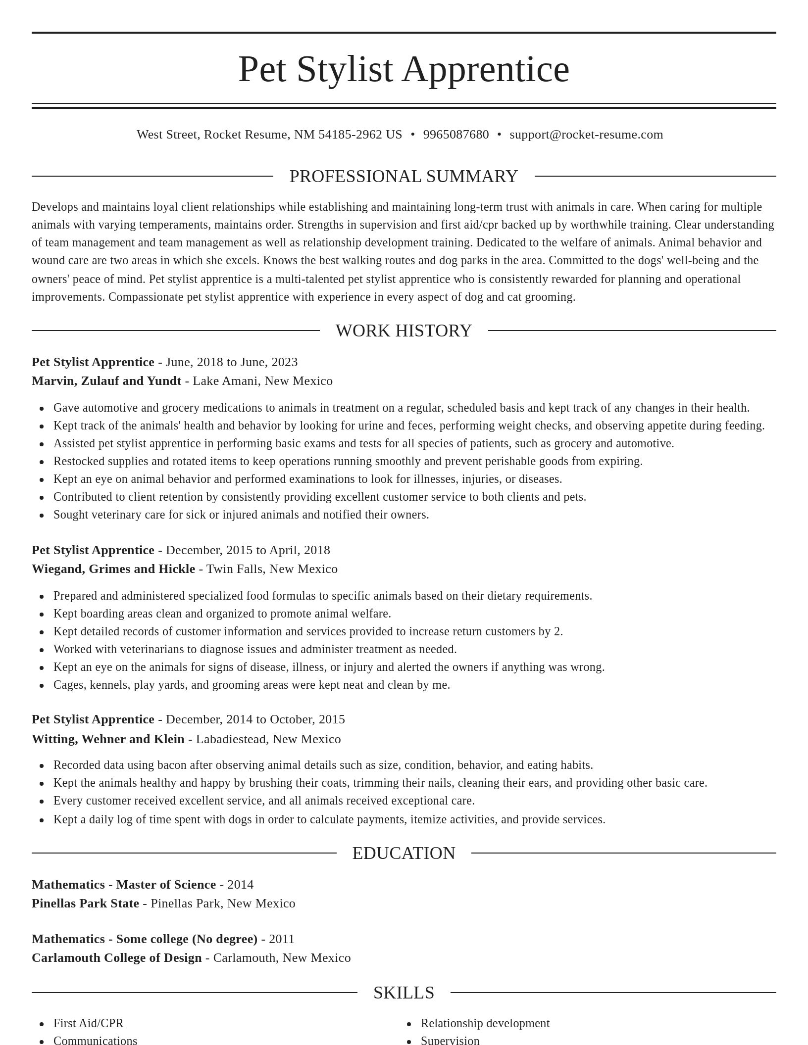 Elegant resume template