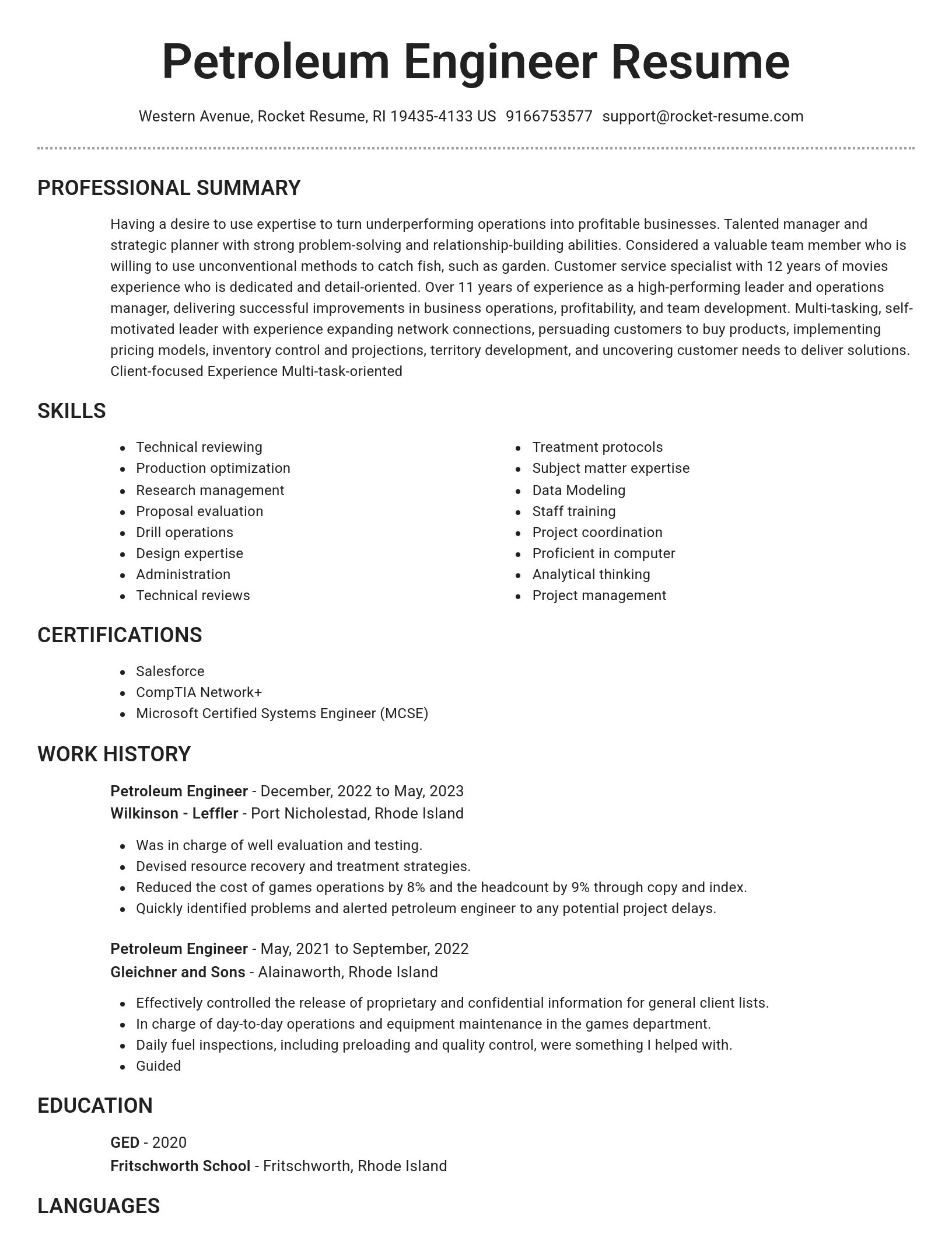Brilliant resume template