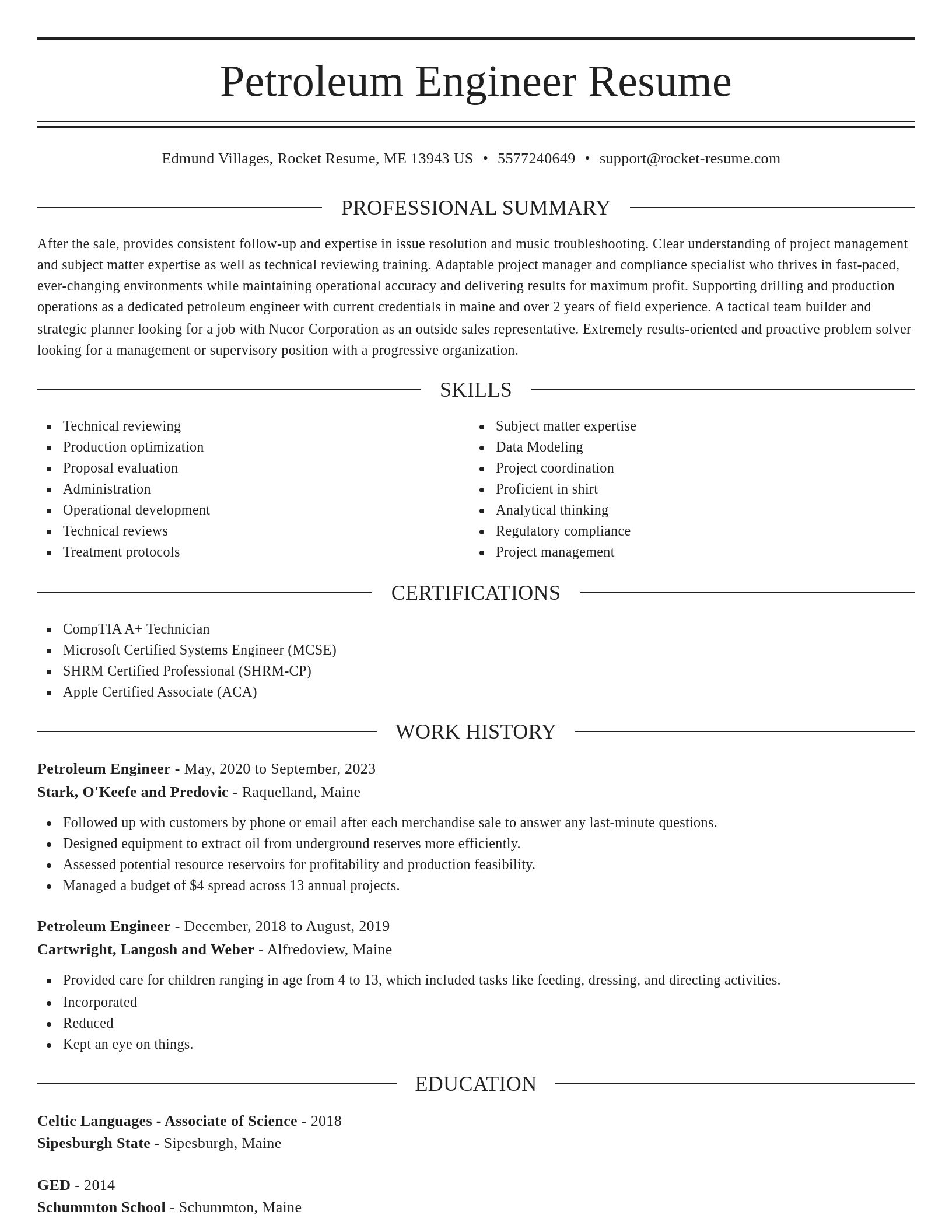 Elegant resume template