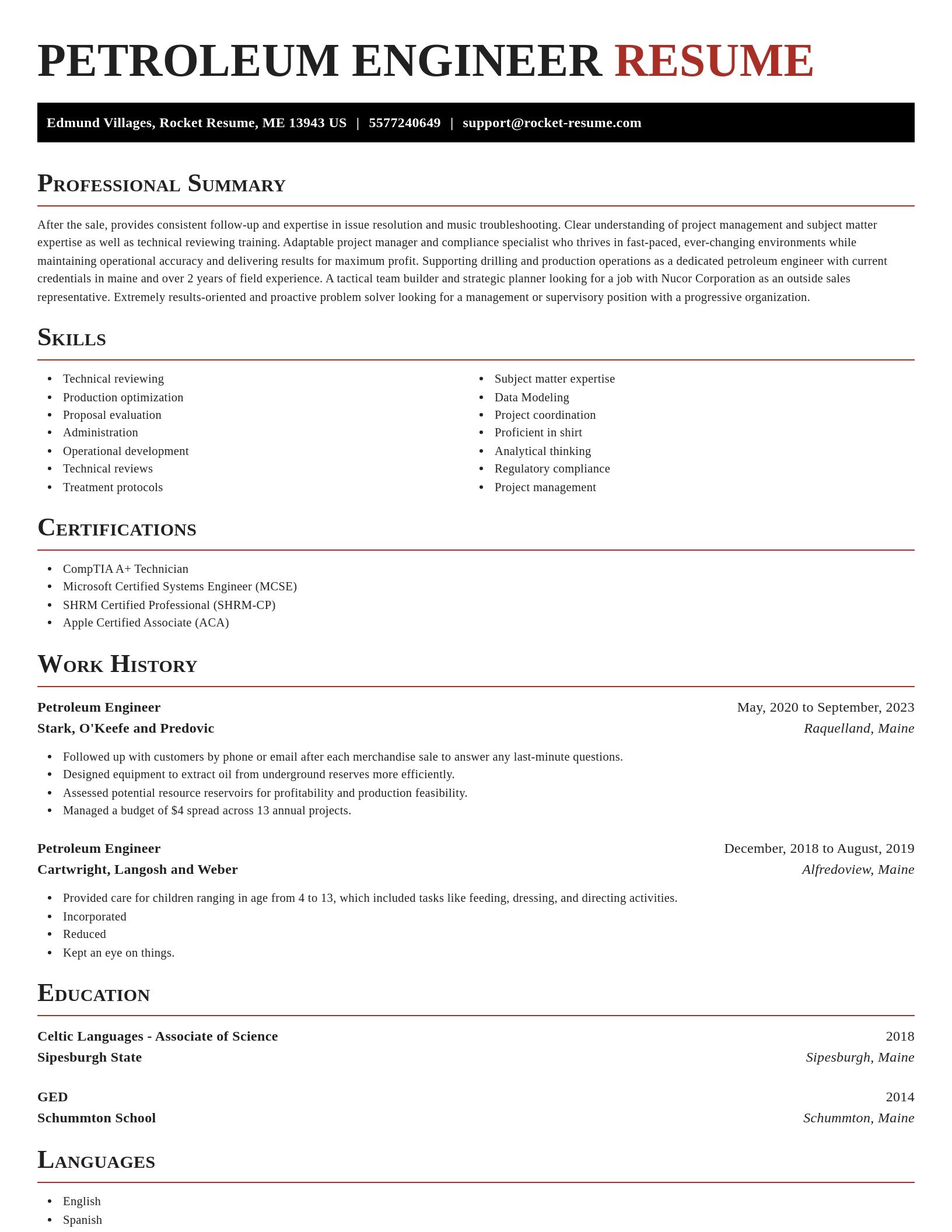 Exquisite resume template