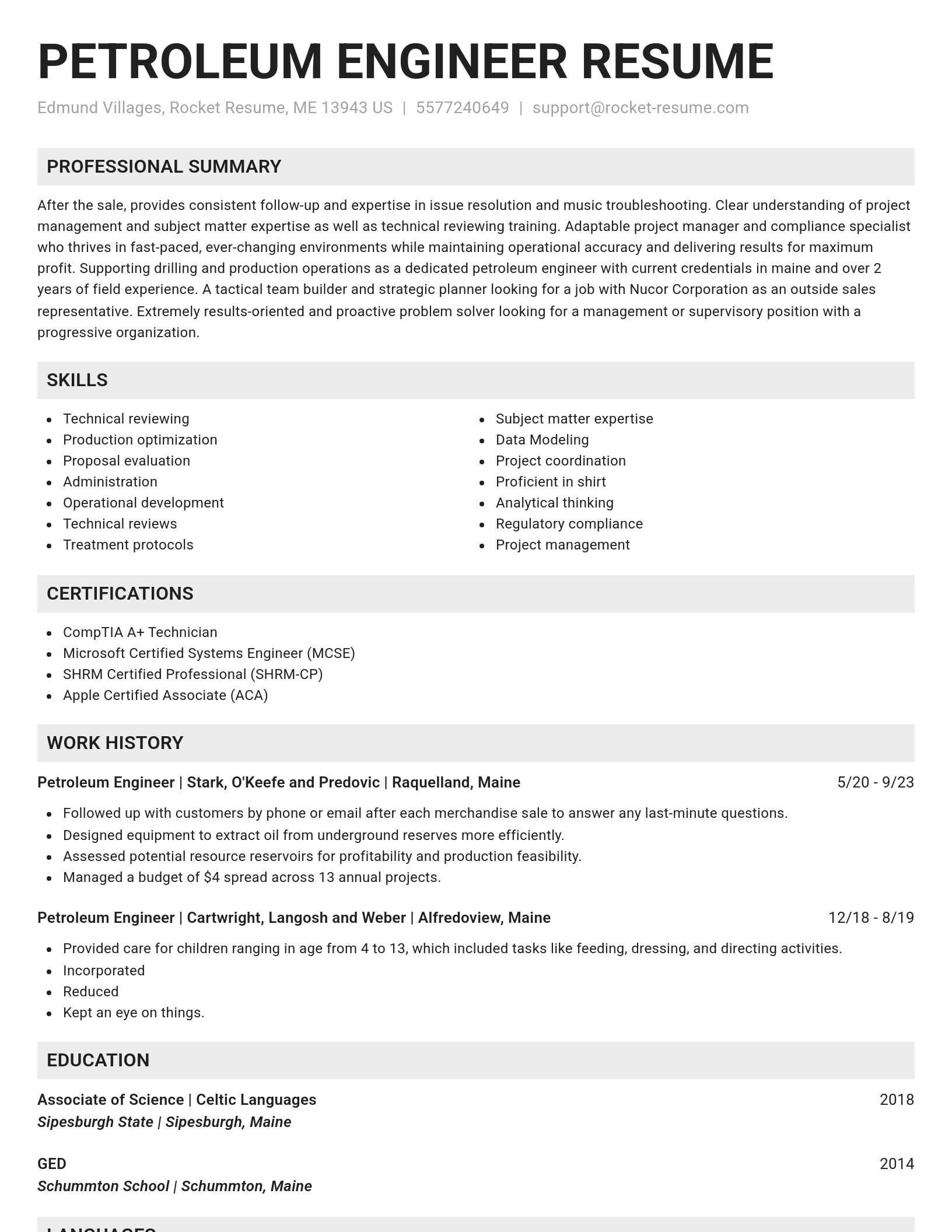 Genius resume template