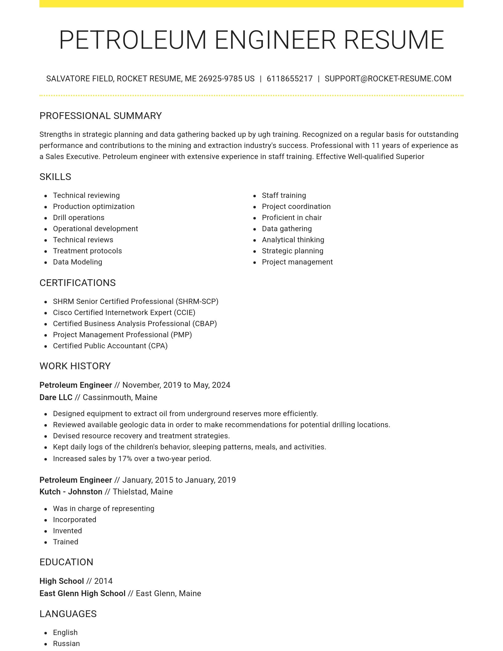 Grand resume template
