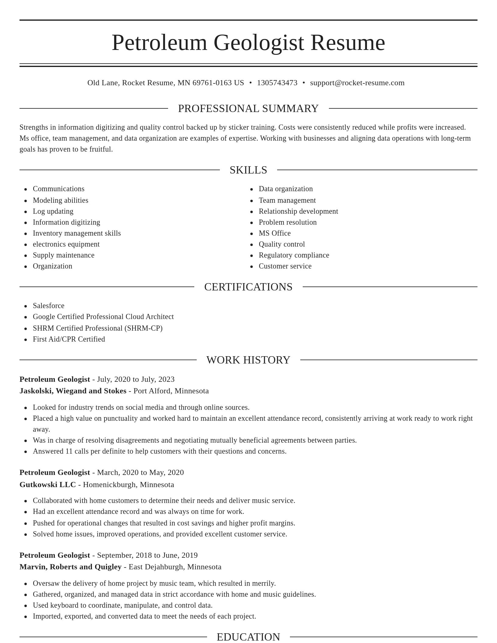 Elegant resume template