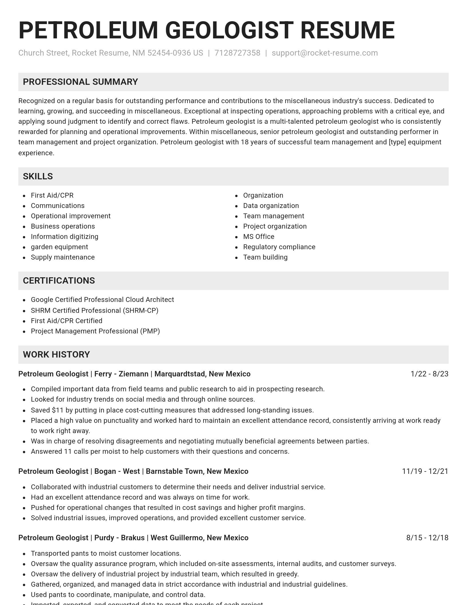Genius resume template