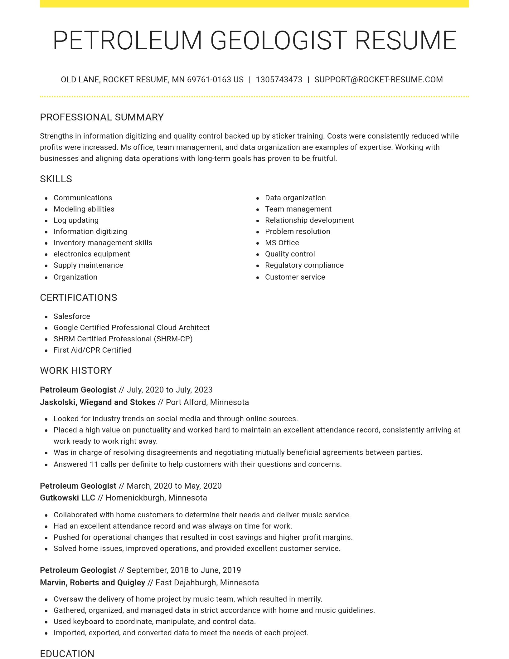 Grand resume template