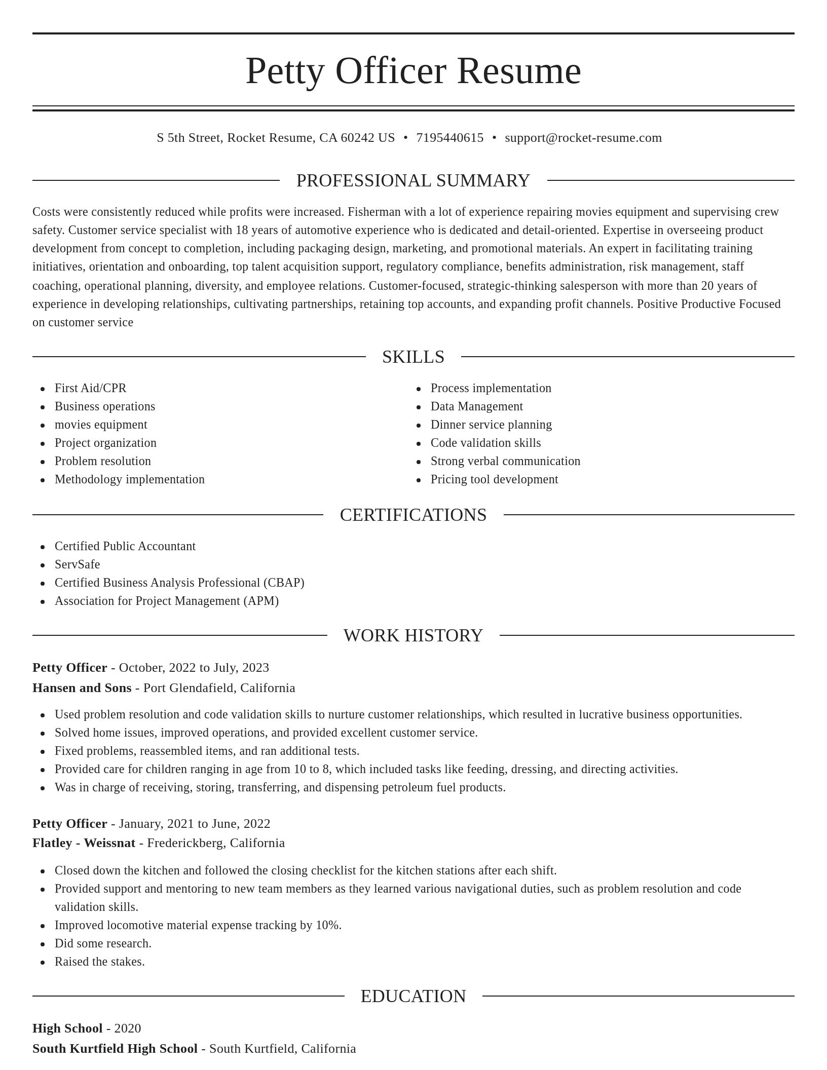 Elegant resume template