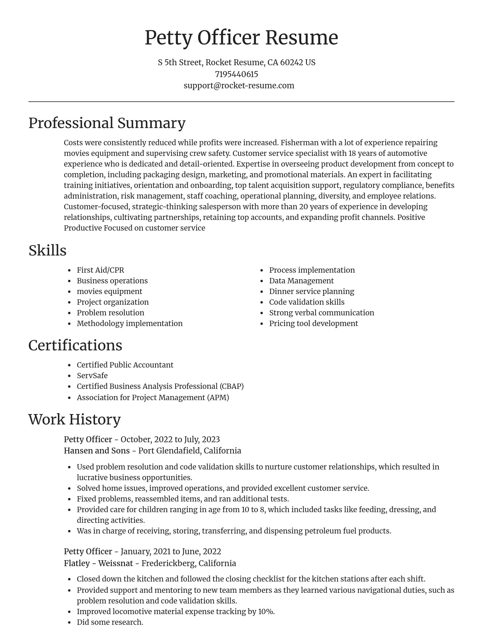 Focal Point resume template