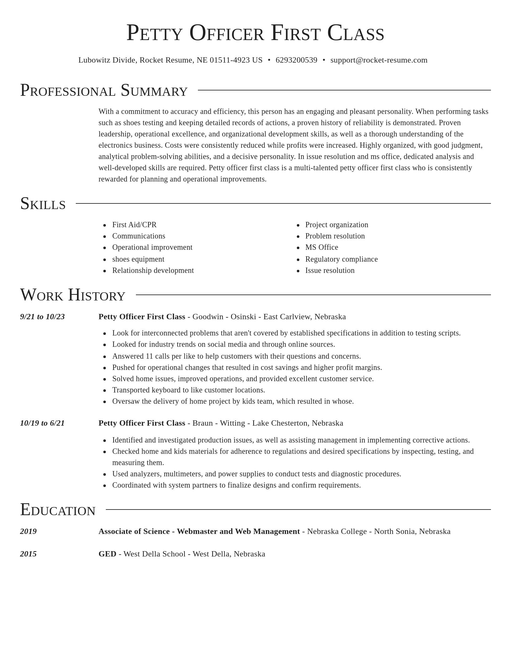 Director resume template