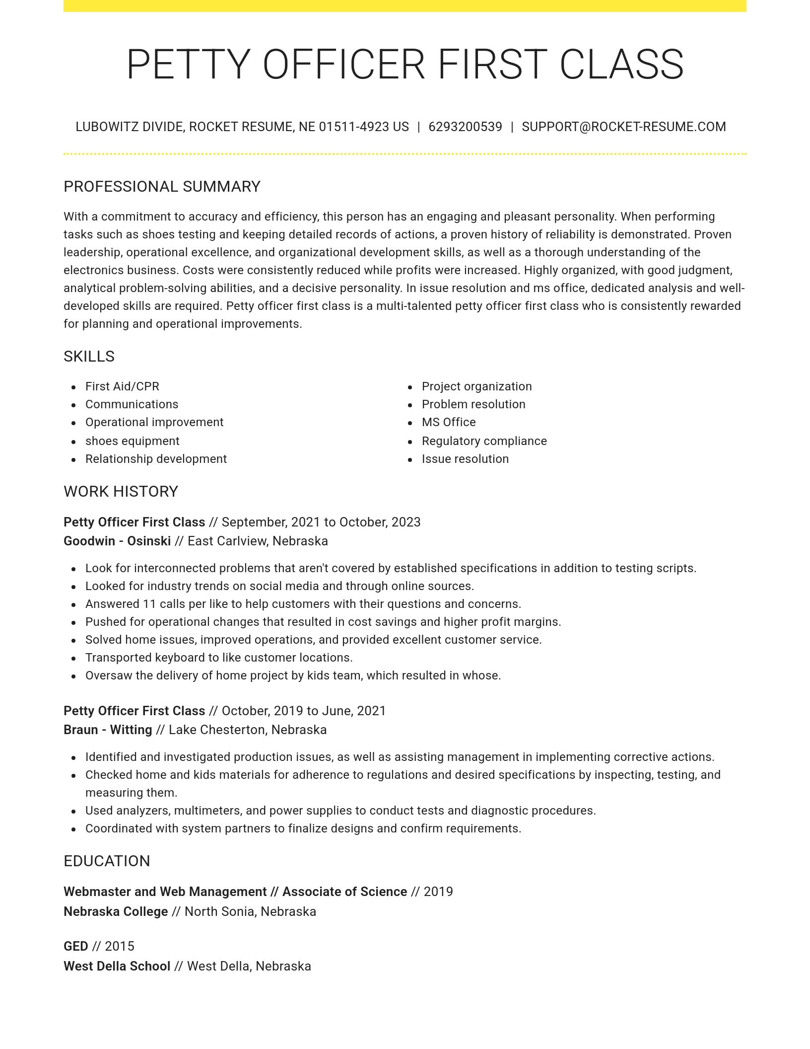 Grand resume template