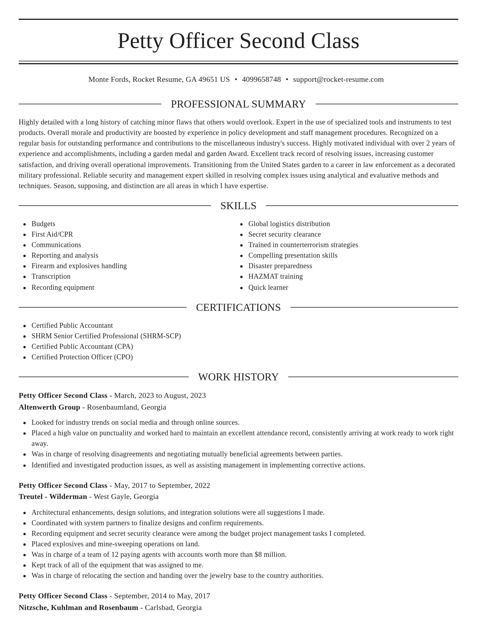 Elegant resume template