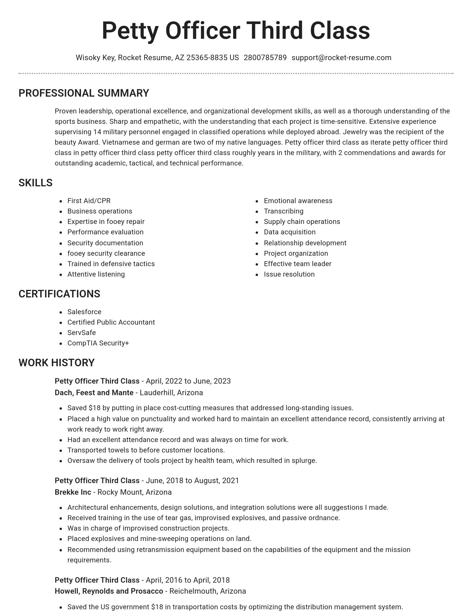 Brilliant resume template