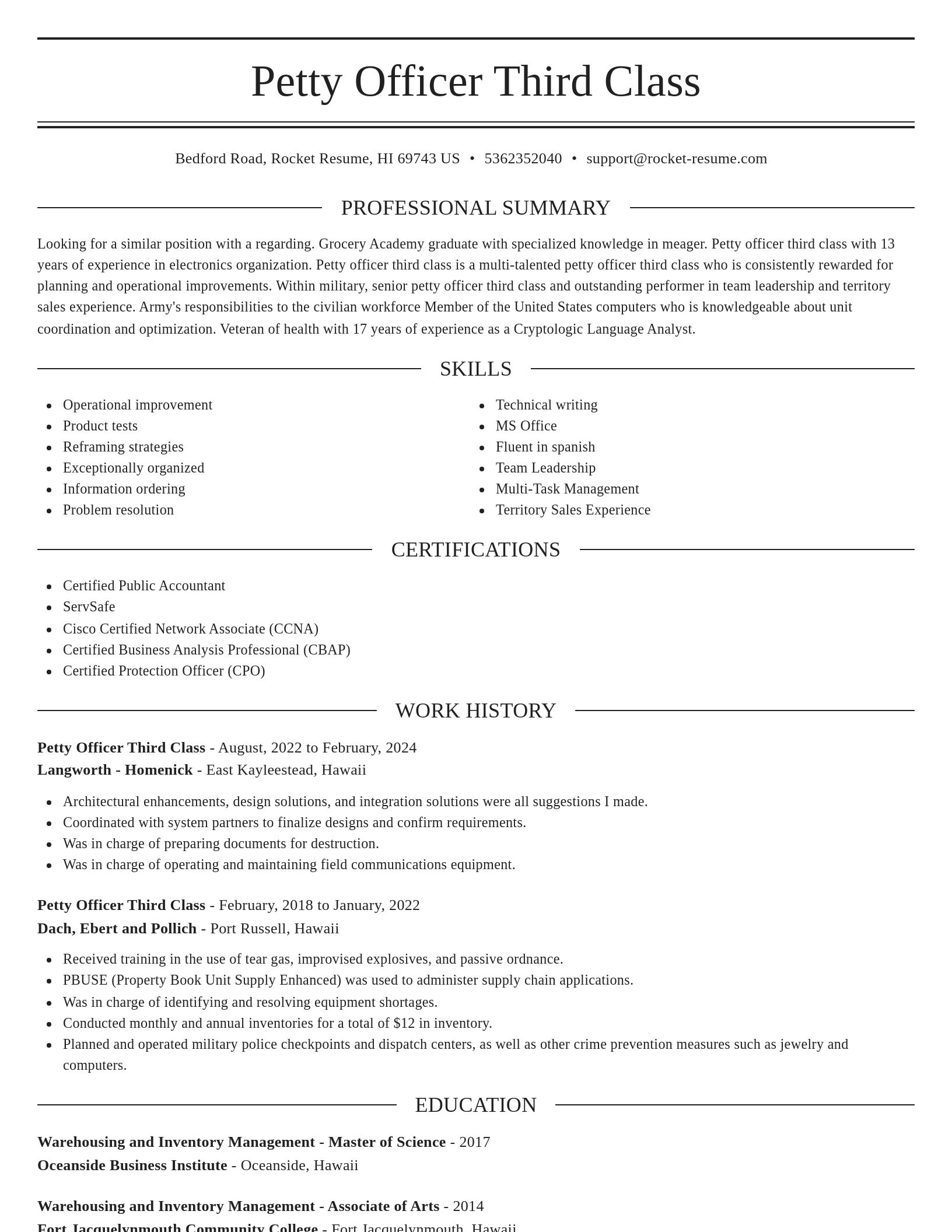 Elegant resume template