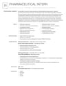 Pharmaceutical Intern resume template