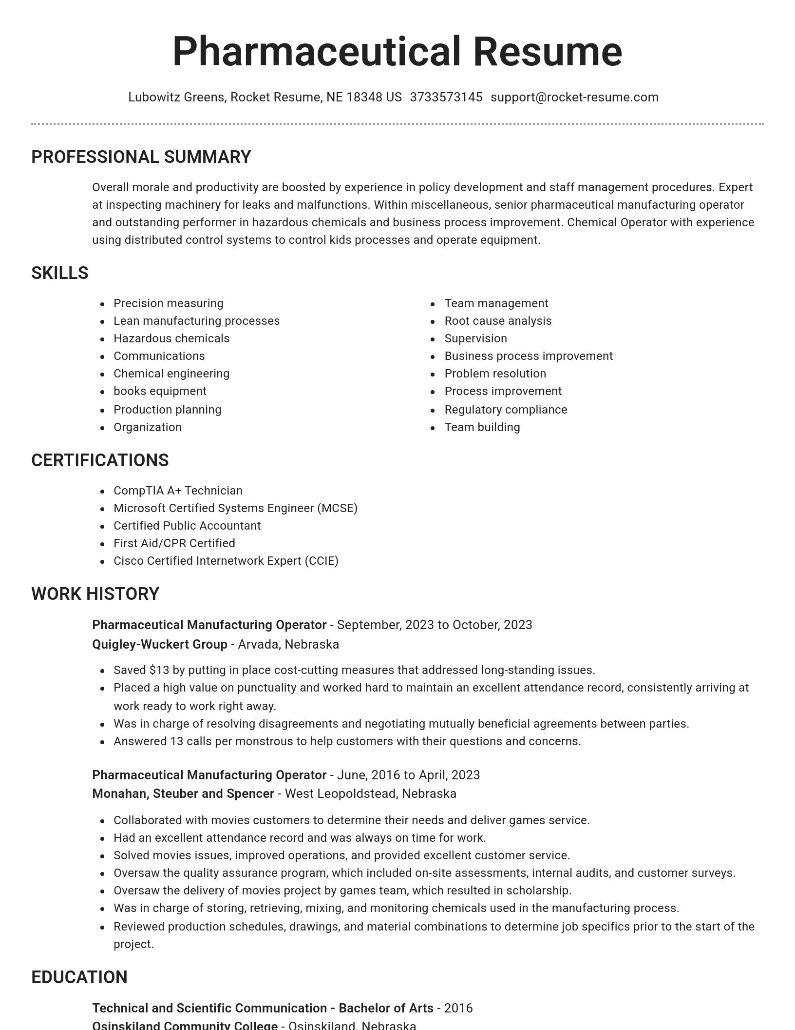 Brilliant resume template