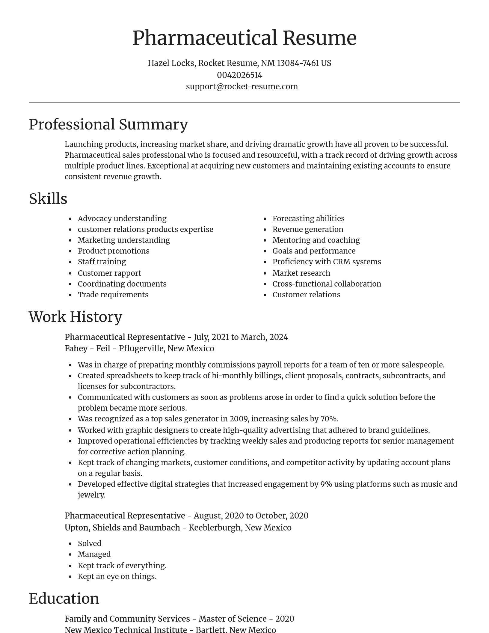 Focal Point resume template