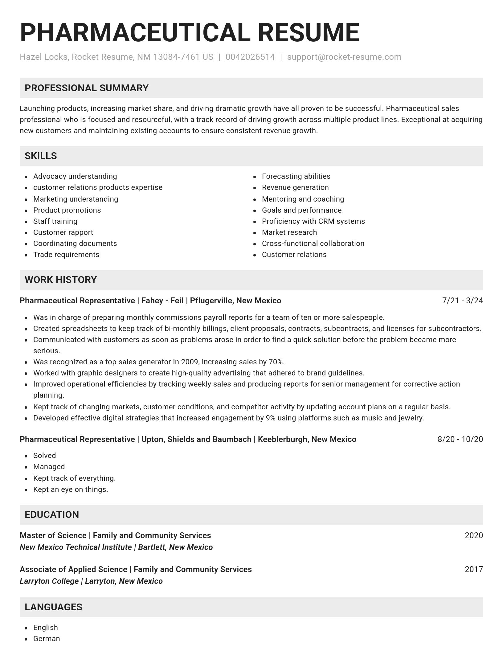 Genius resume template