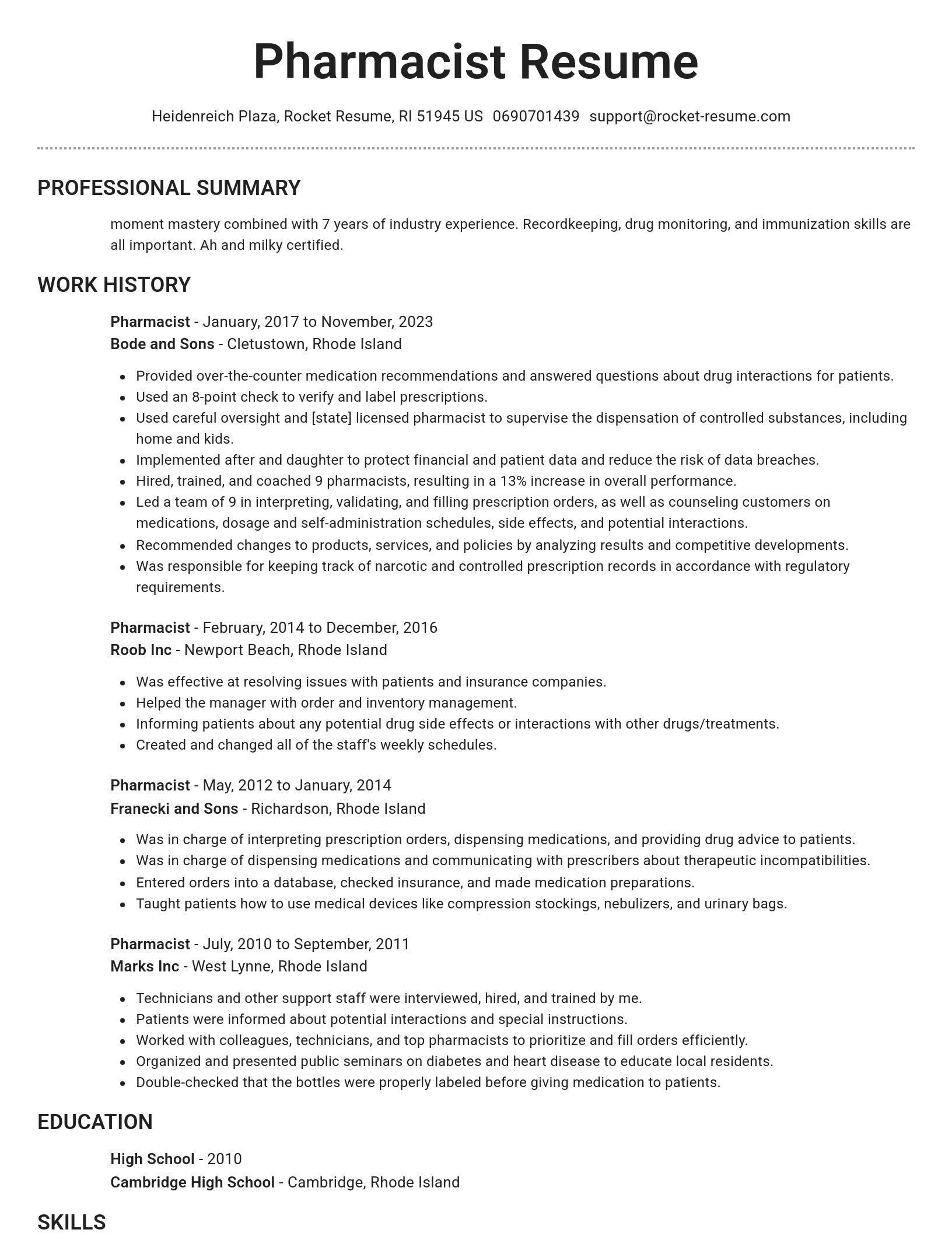 Brilliant resume template