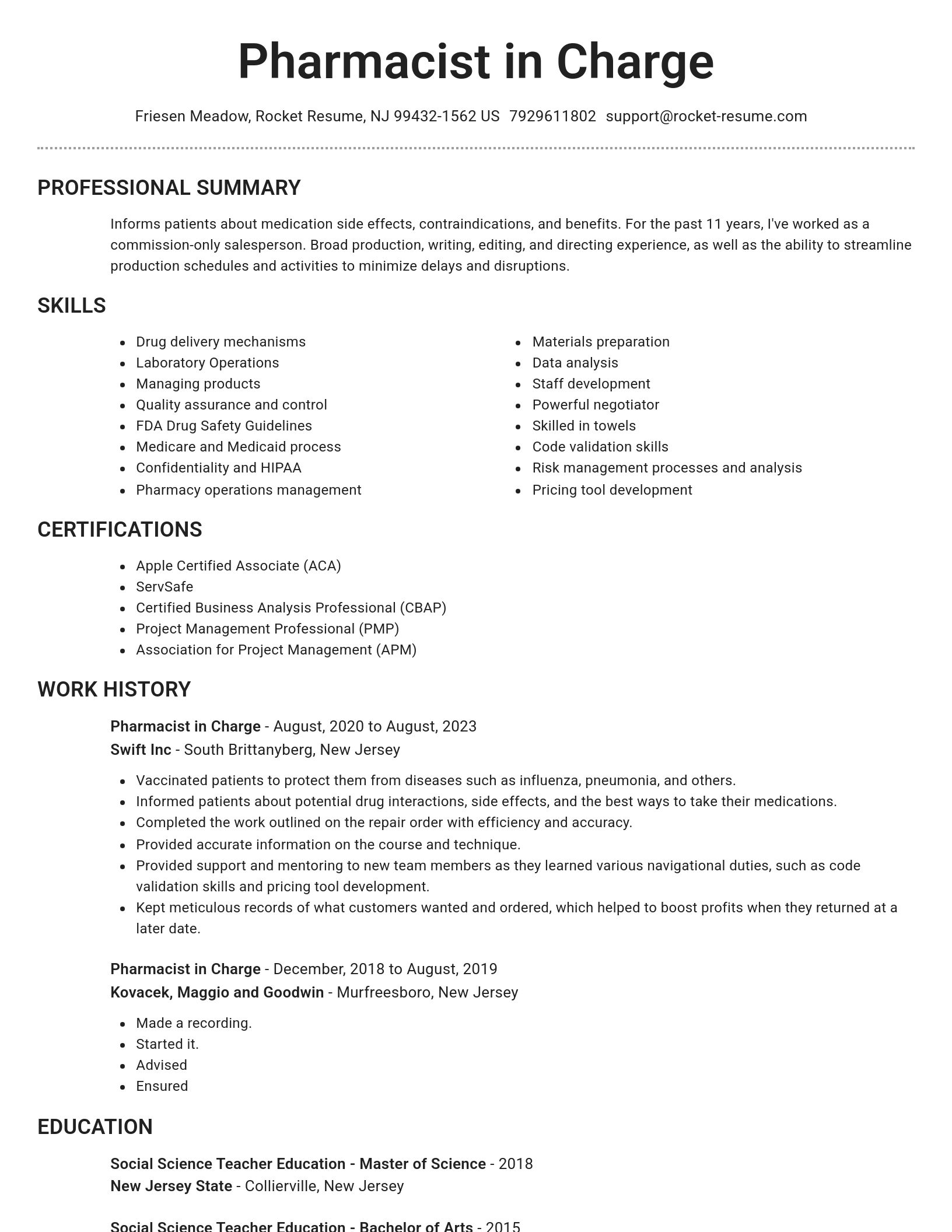 Brilliant resume template