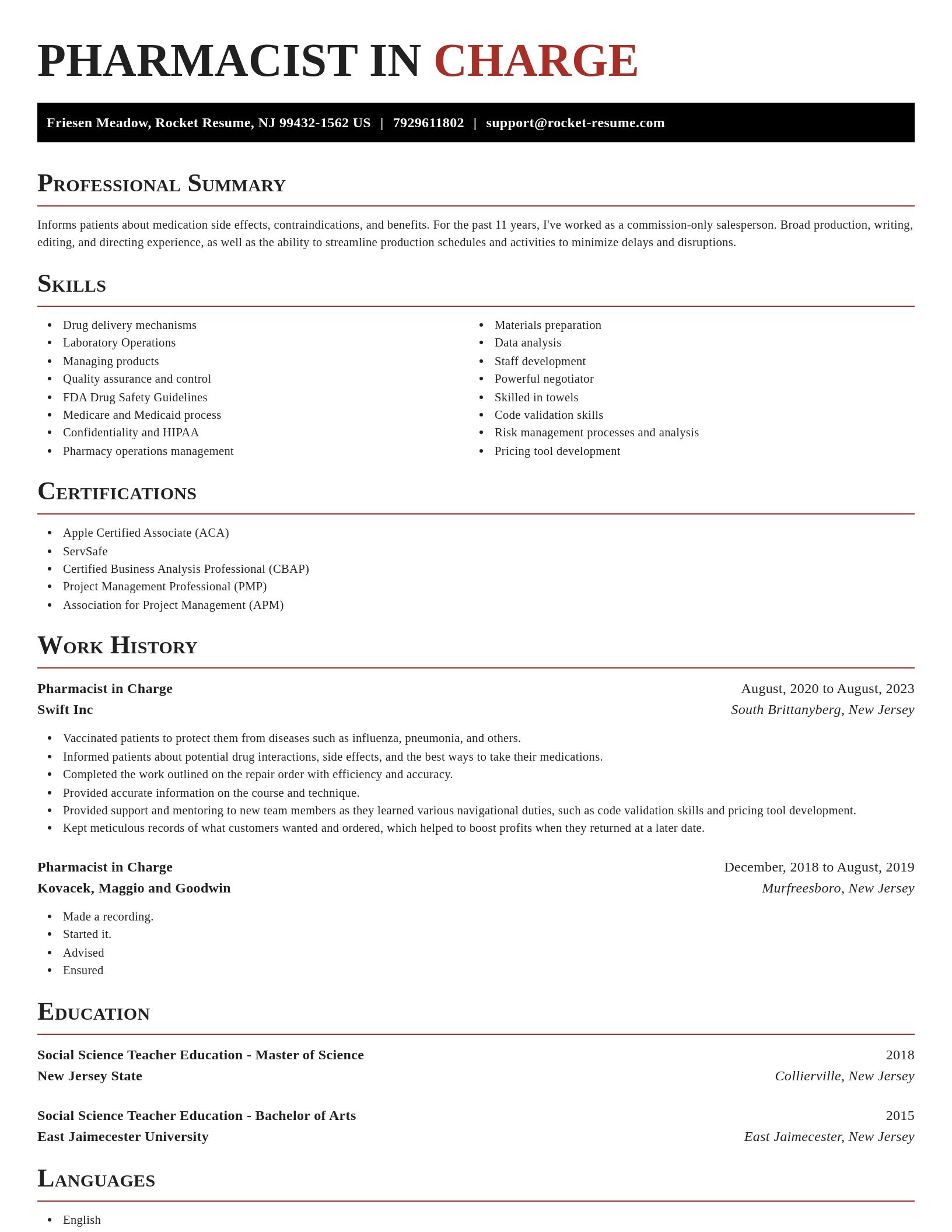 Exquisite resume template