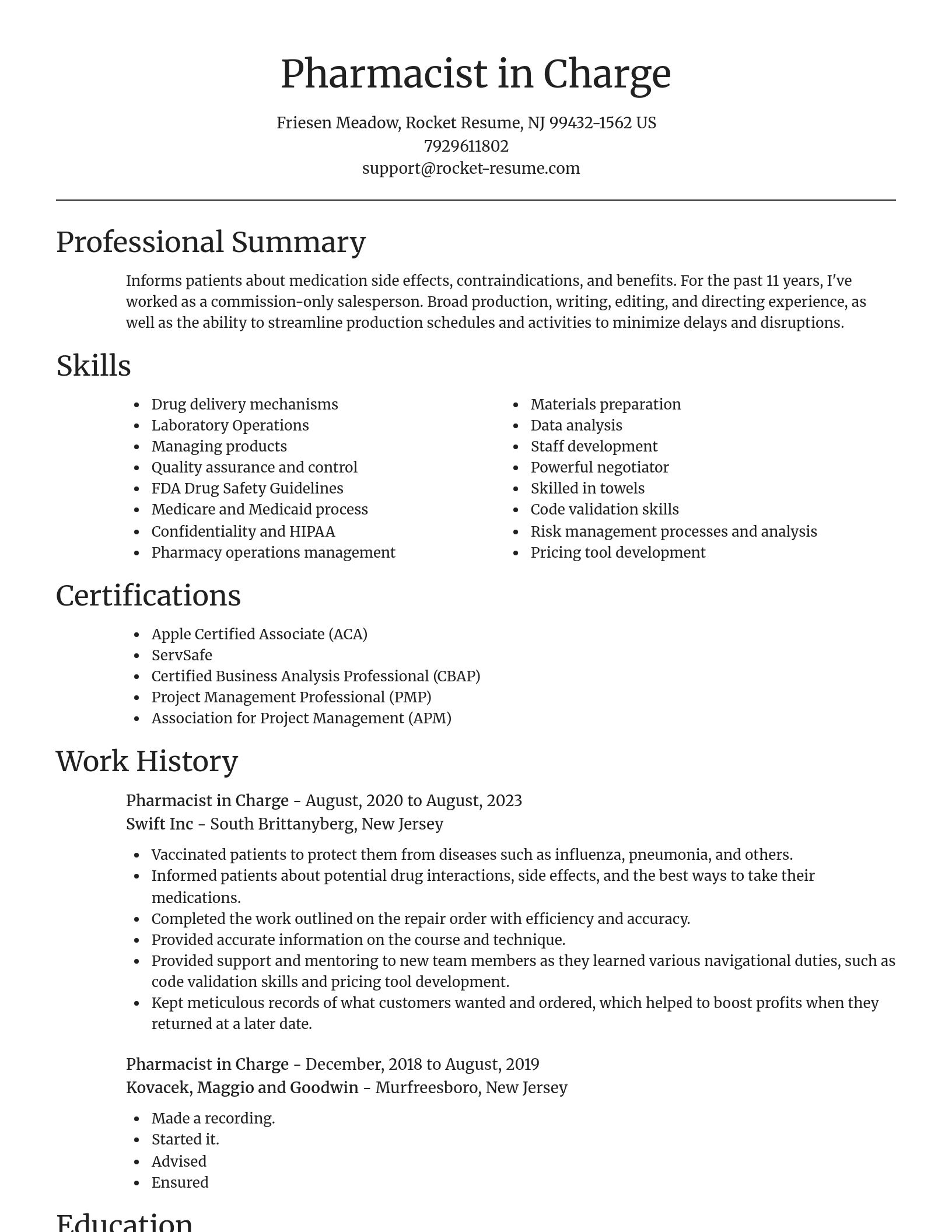 Focal Point resume template