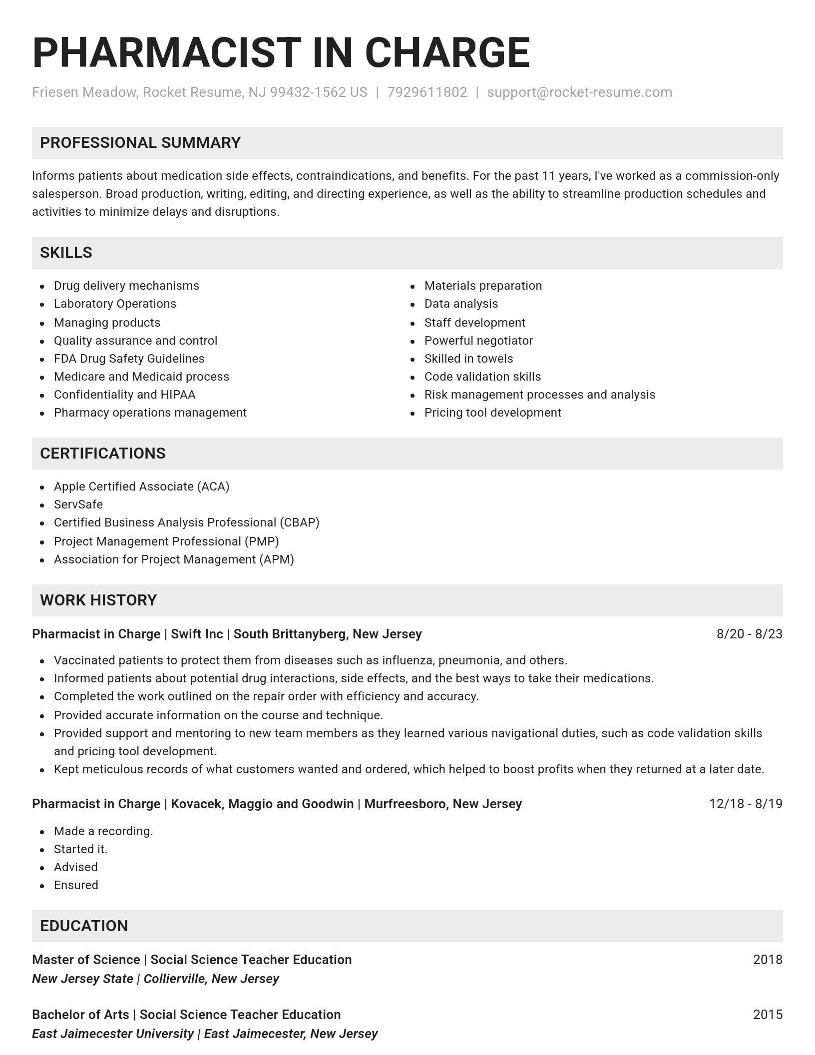 Genius resume template