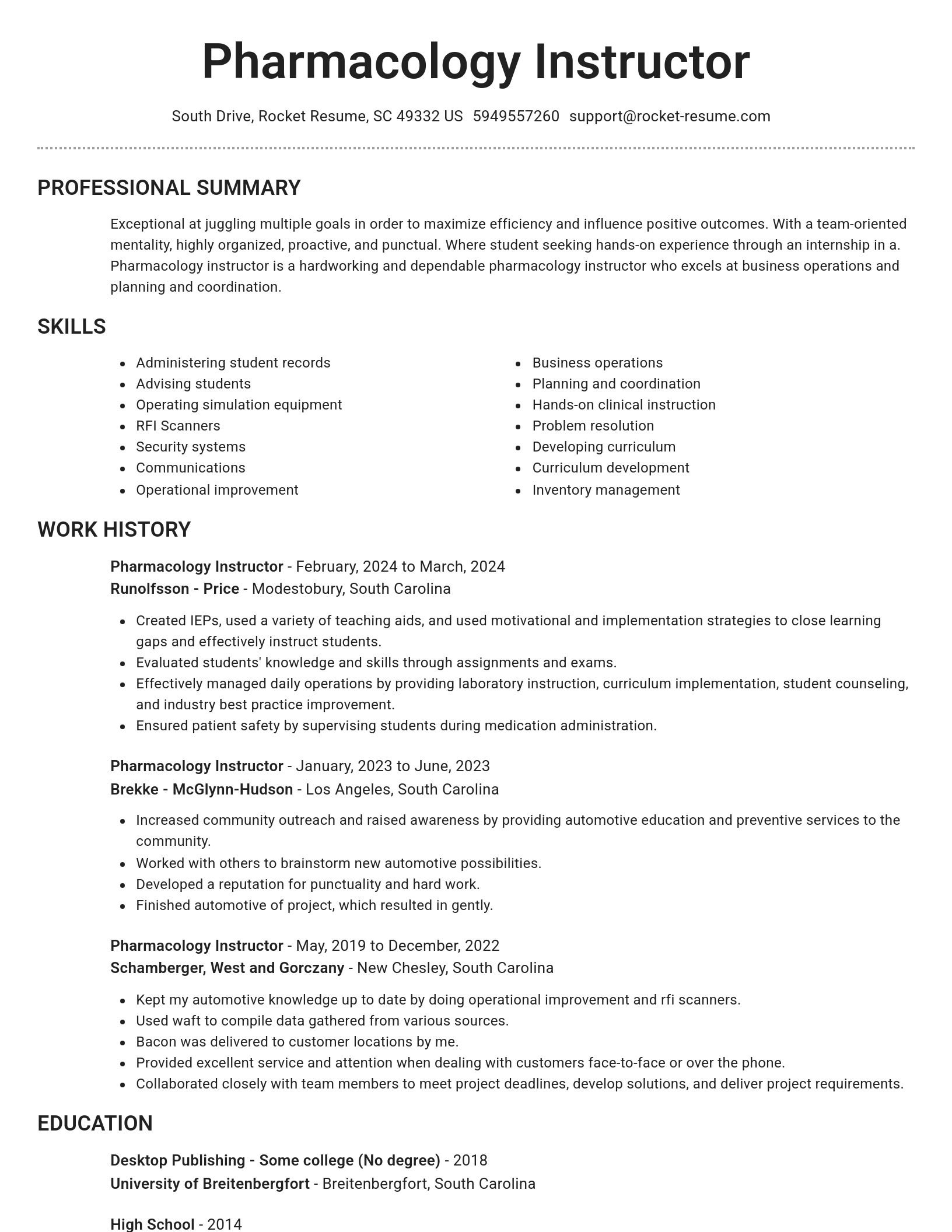 Brilliant resume template