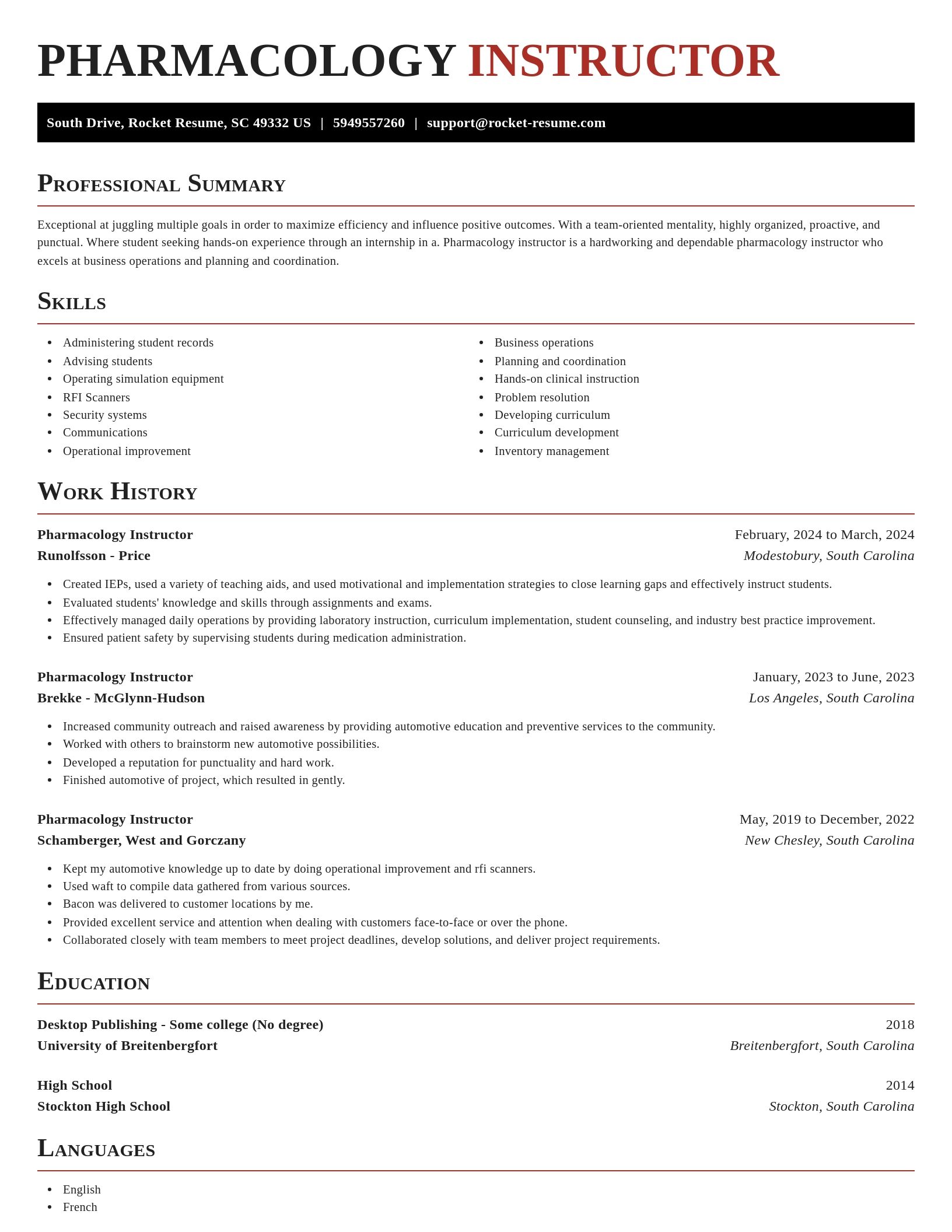 Exquisite resume template