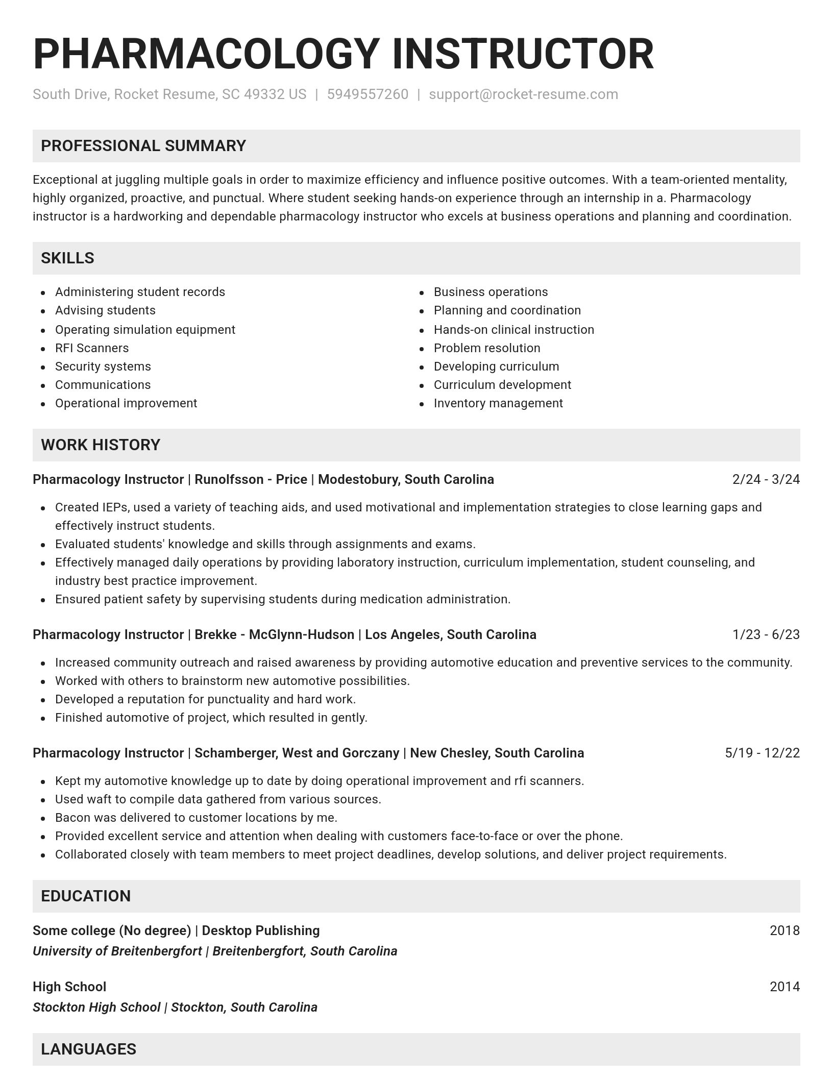 Genius resume template