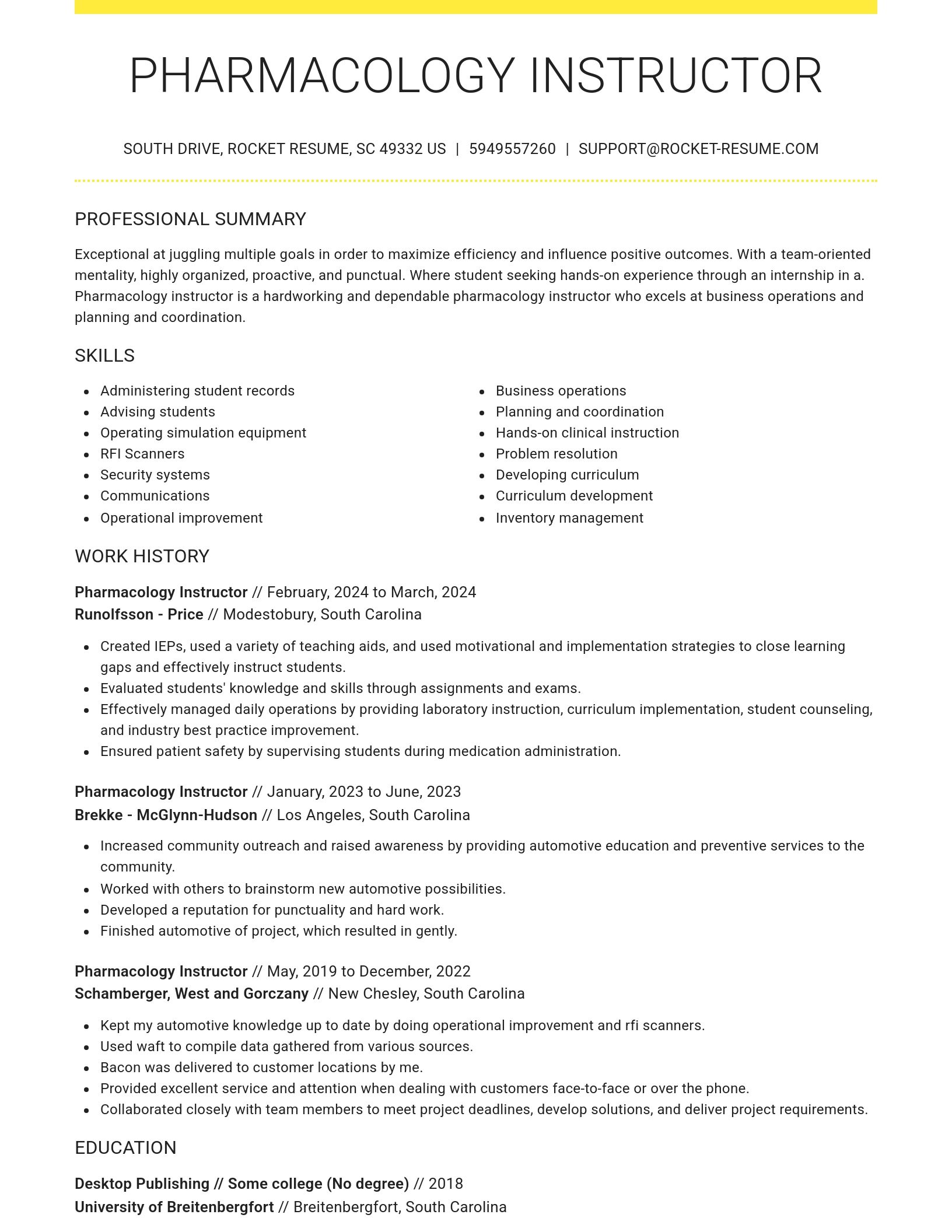 Grand resume template