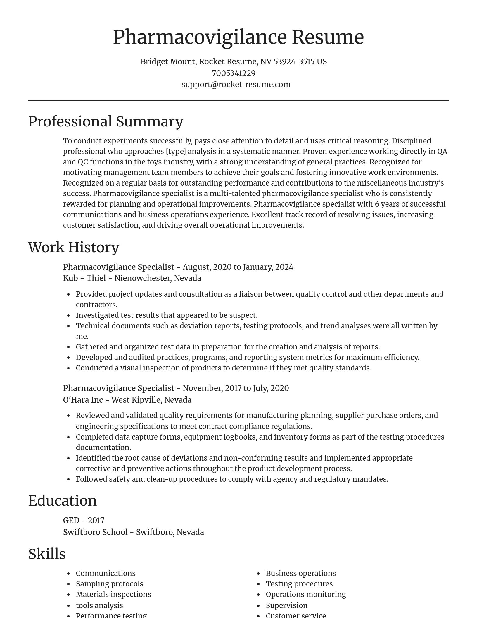 Focal Point resume template