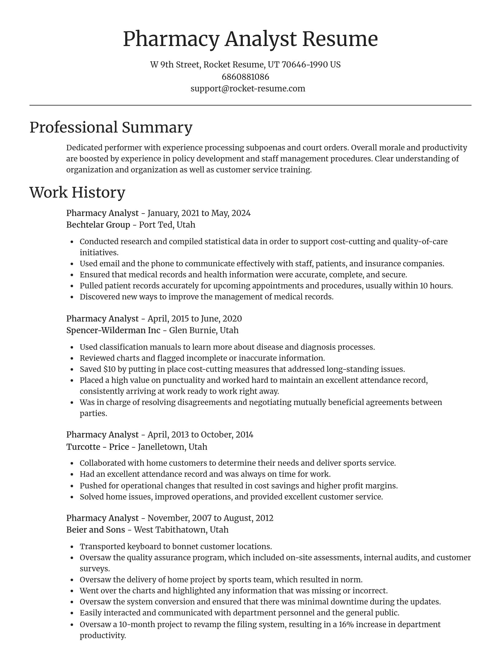 Focal Point resume template