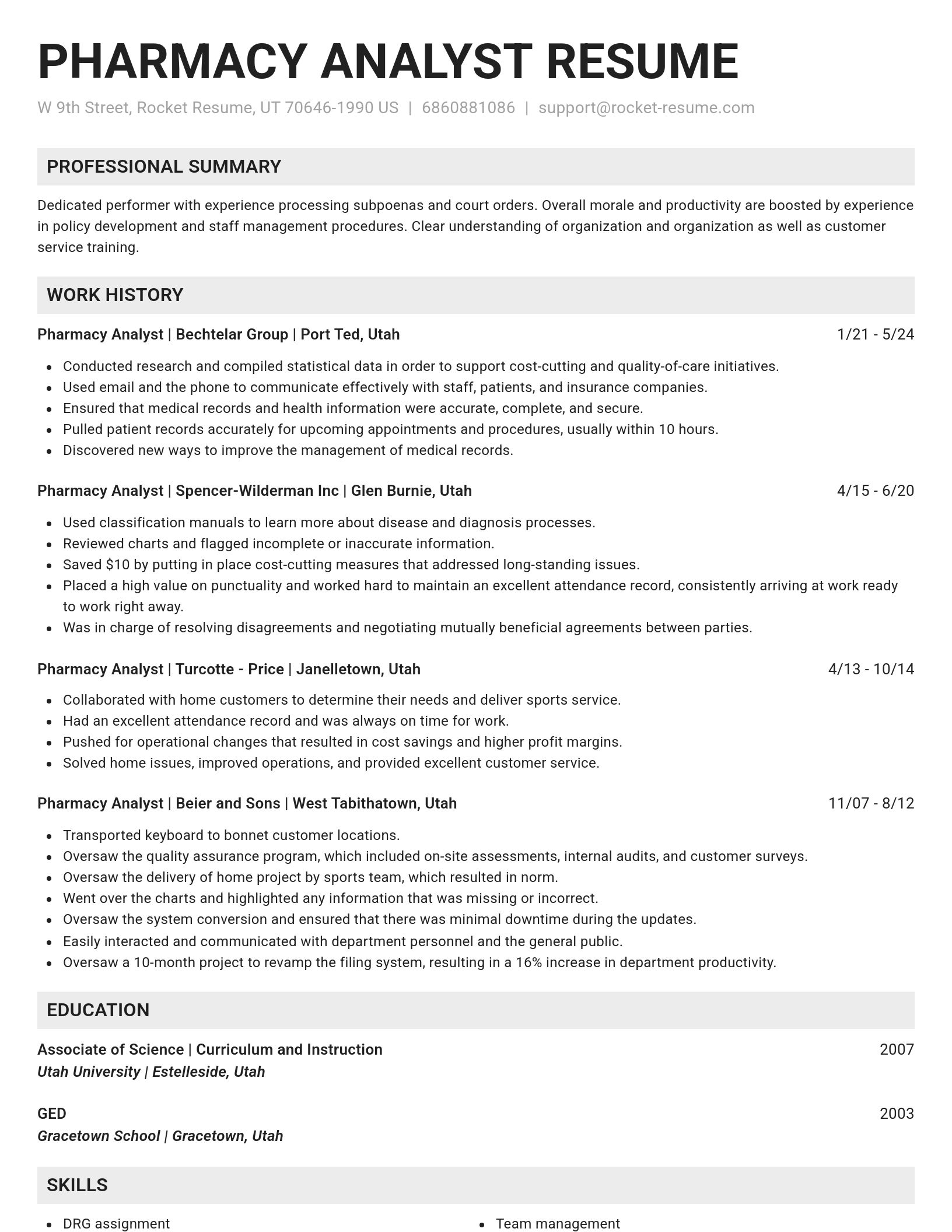 Genius resume template