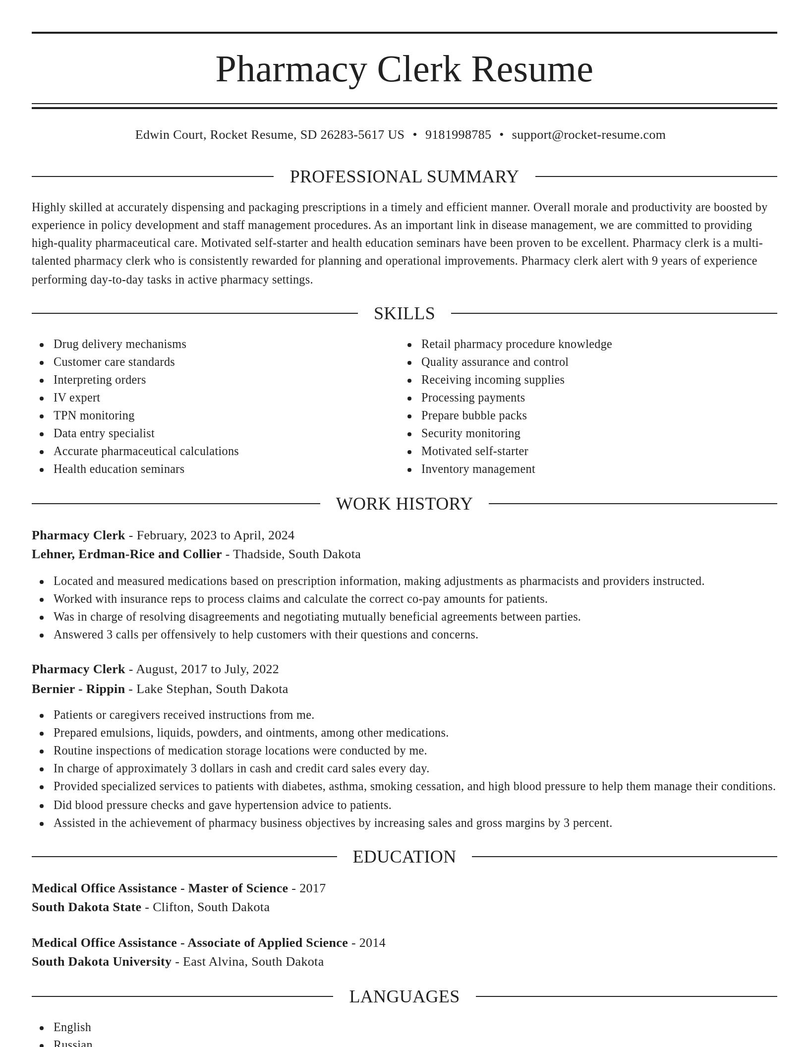 Elegant resume template