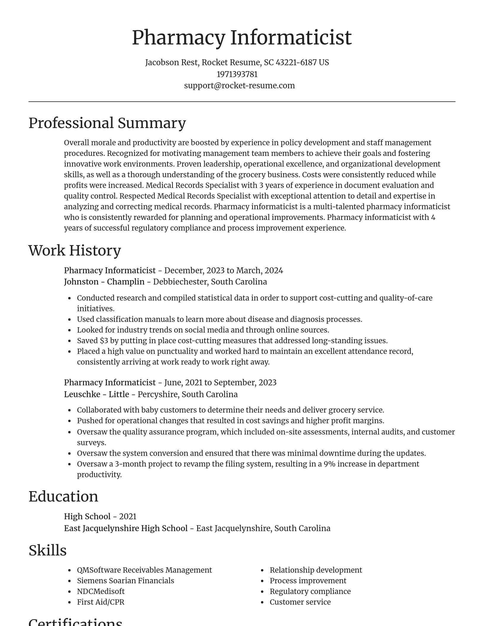 Focal Point resume template
