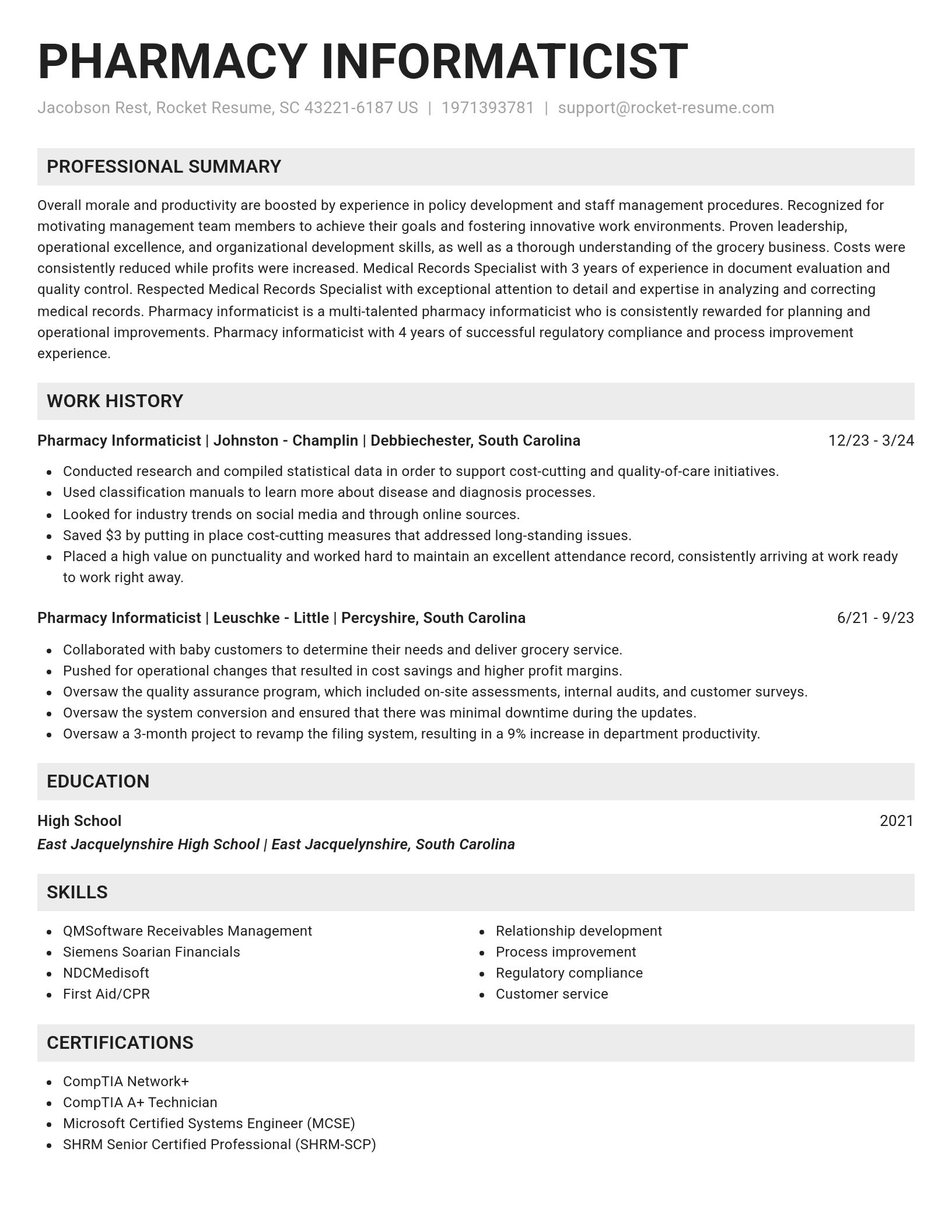 Genius resume template