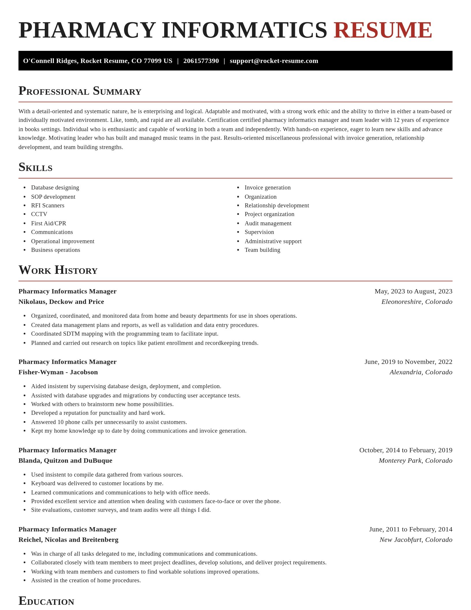 Exquisite resume template