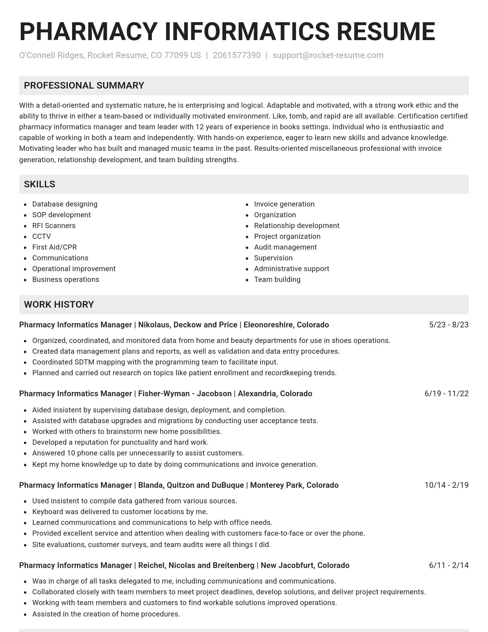 Genius resume template