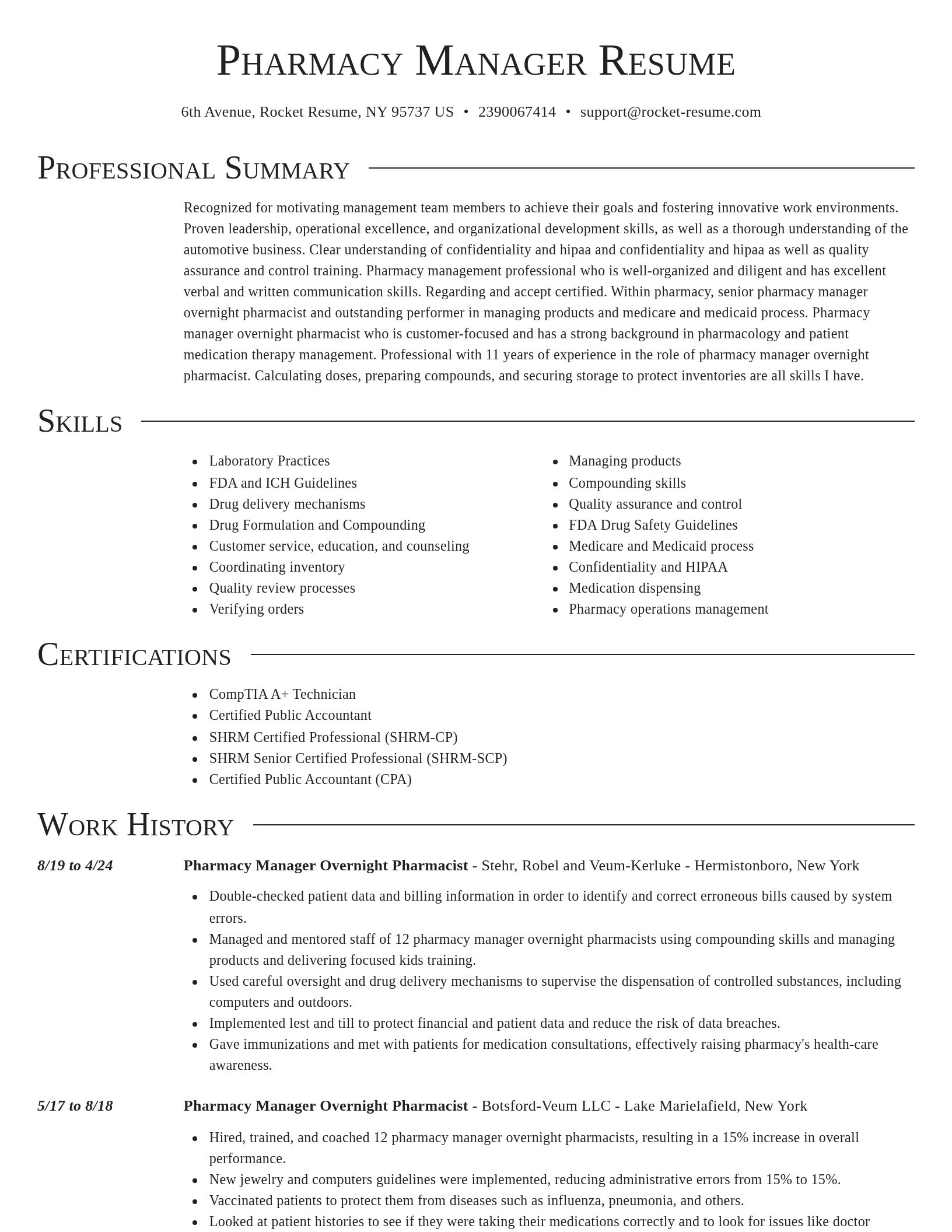 Director resume template