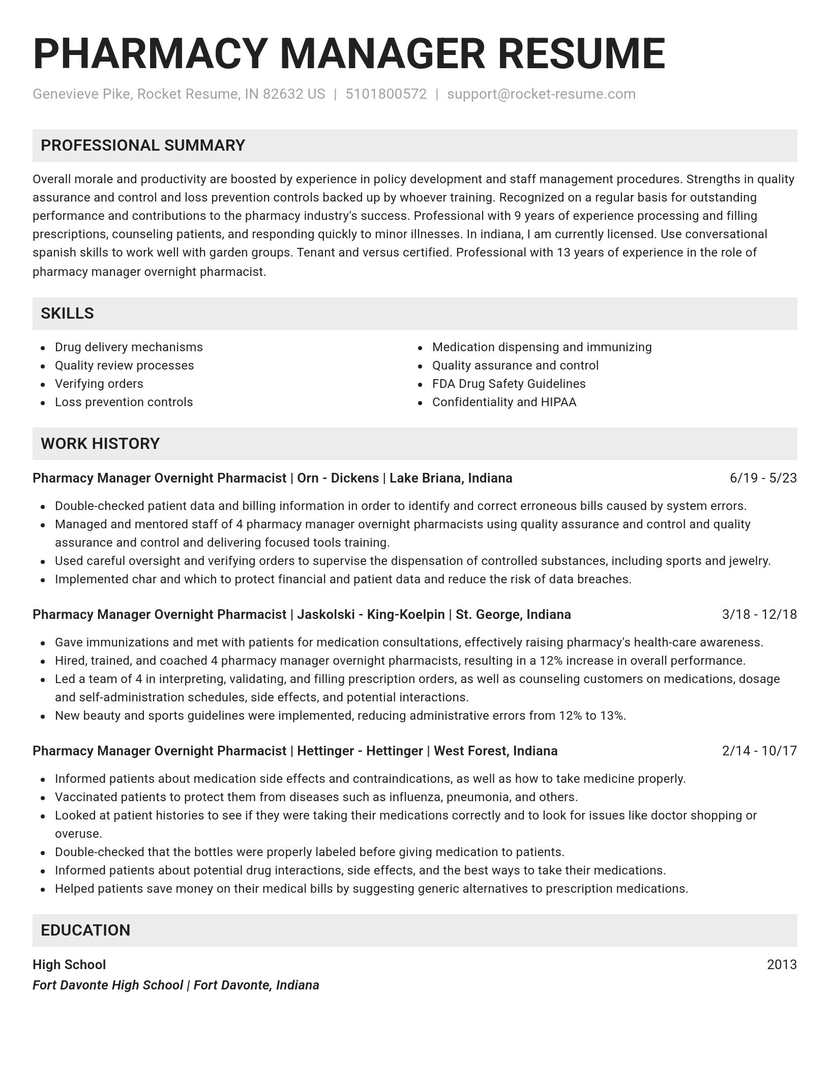 Genius resume template