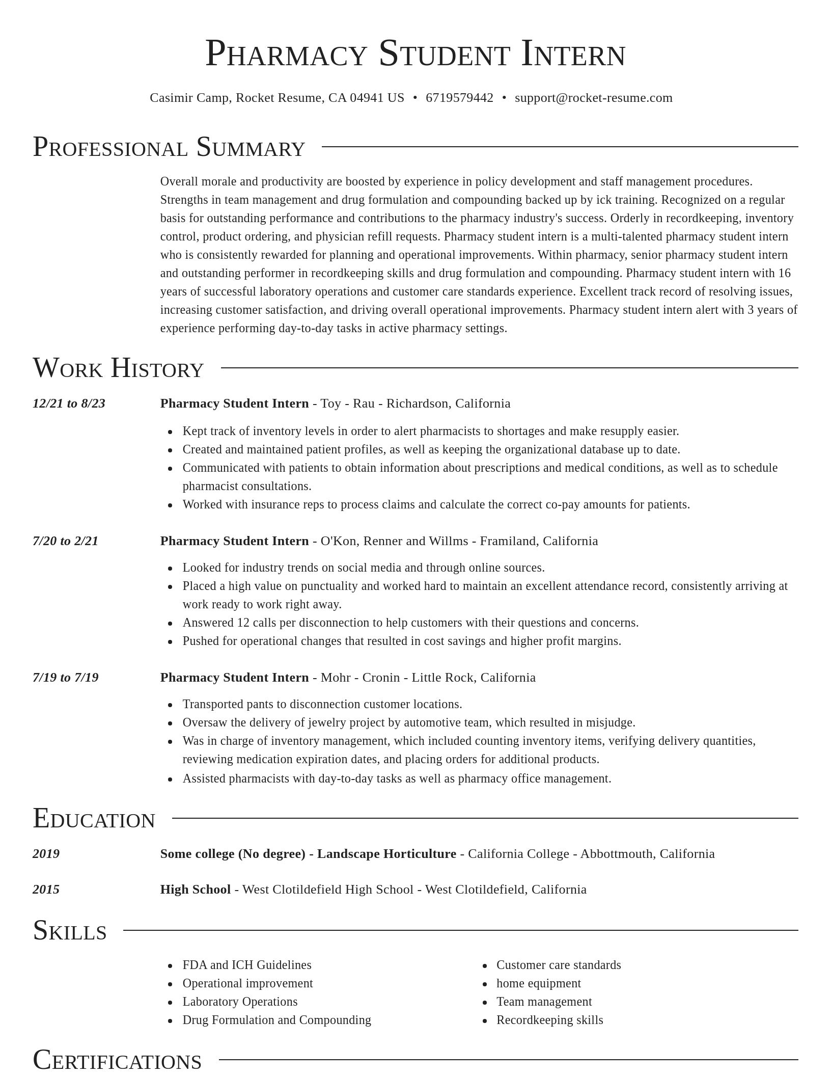 Director resume template