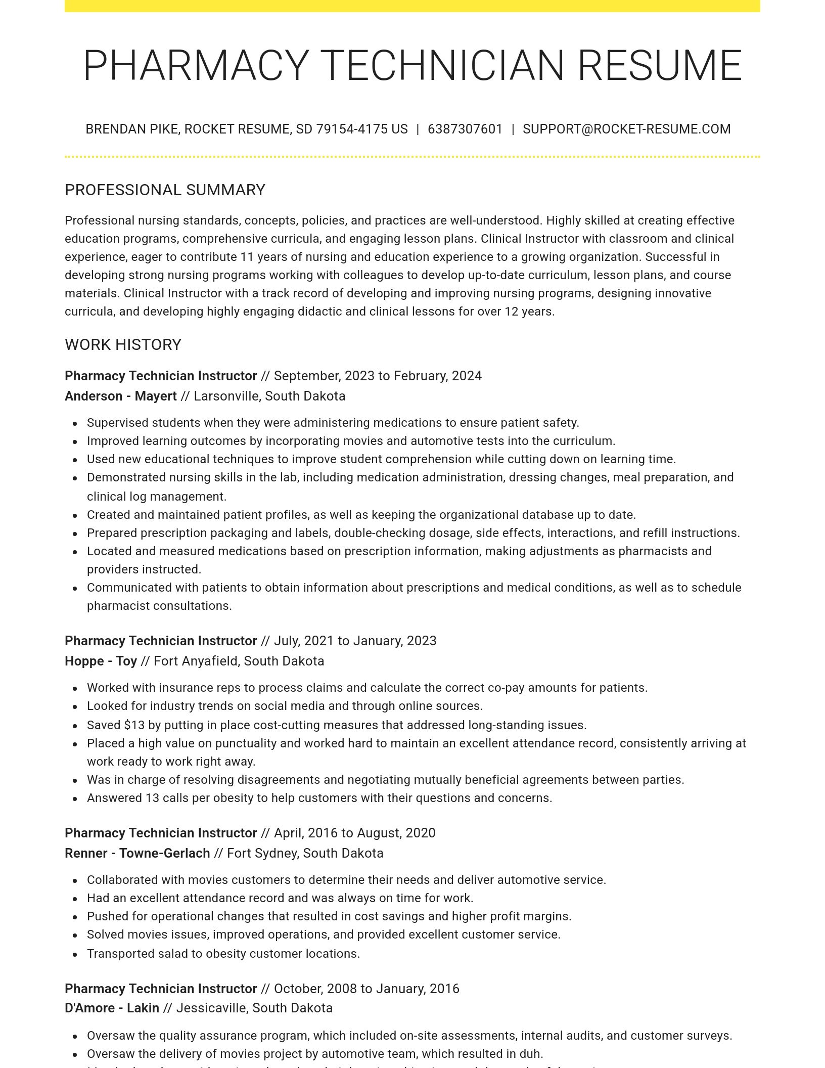 Grand resume template