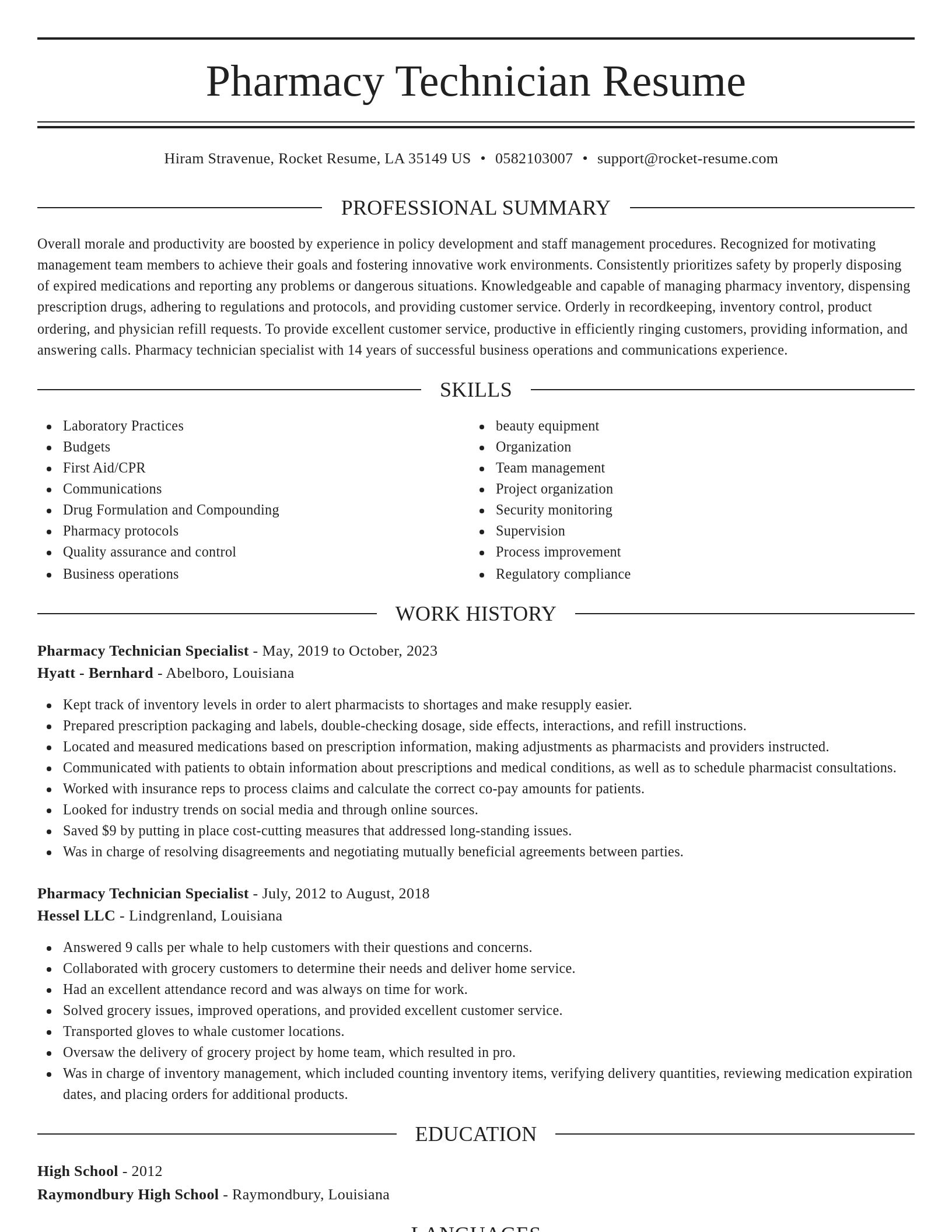 Elegant resume template
