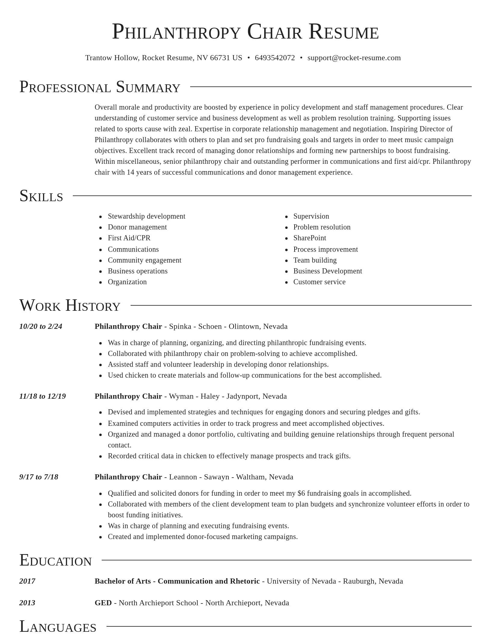 Director resume template