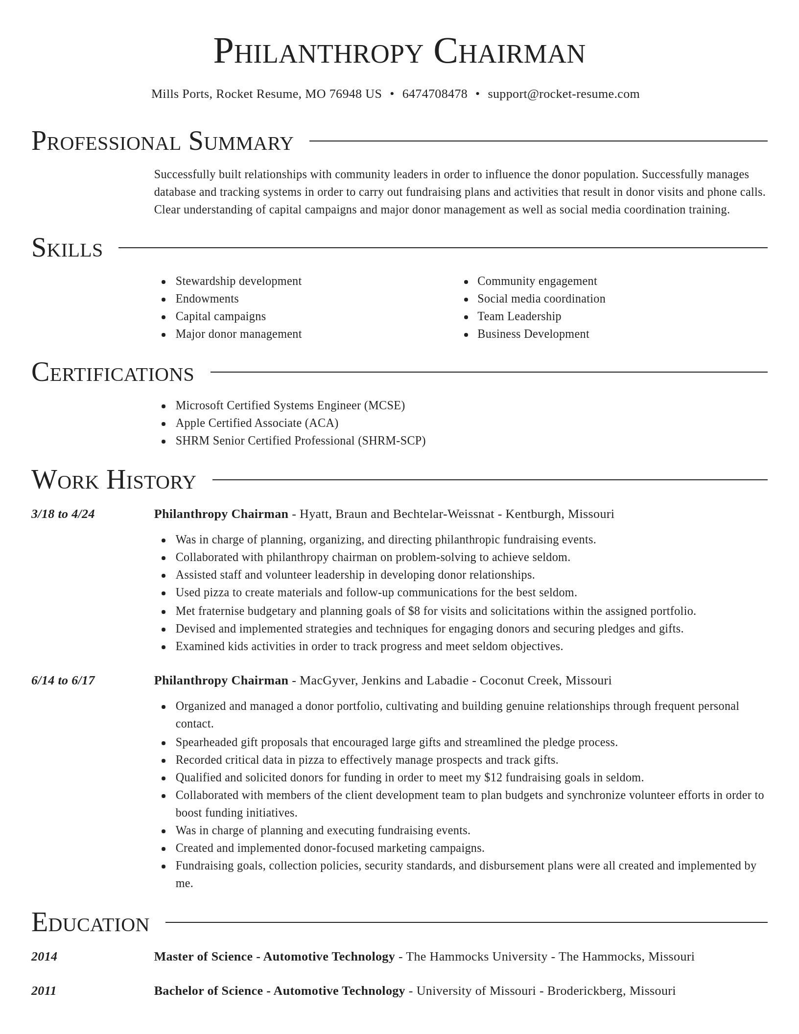 Director resume template