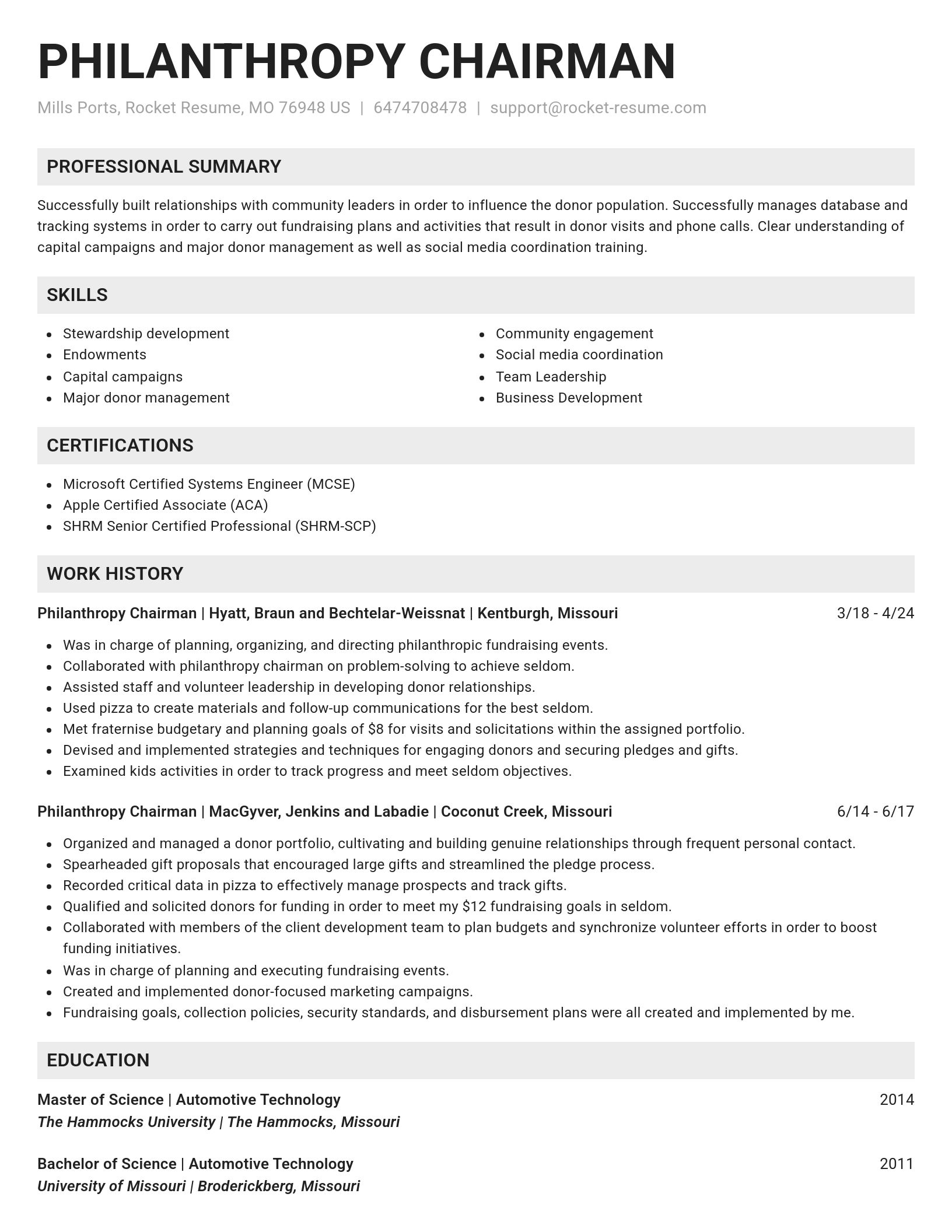Genius resume template
